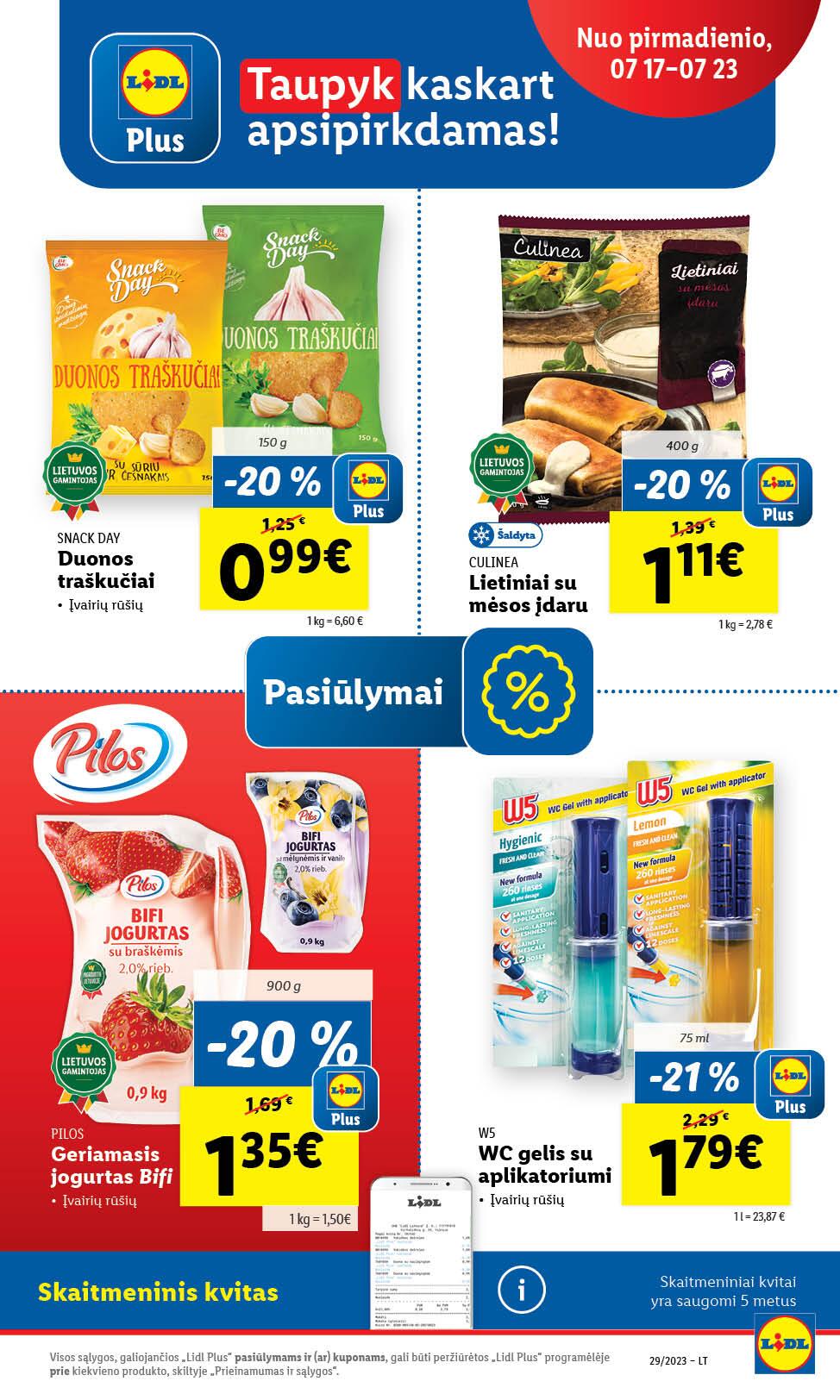 Naujausias LIDL kaininis katalogas 2023.07.17 - 2023.07.23