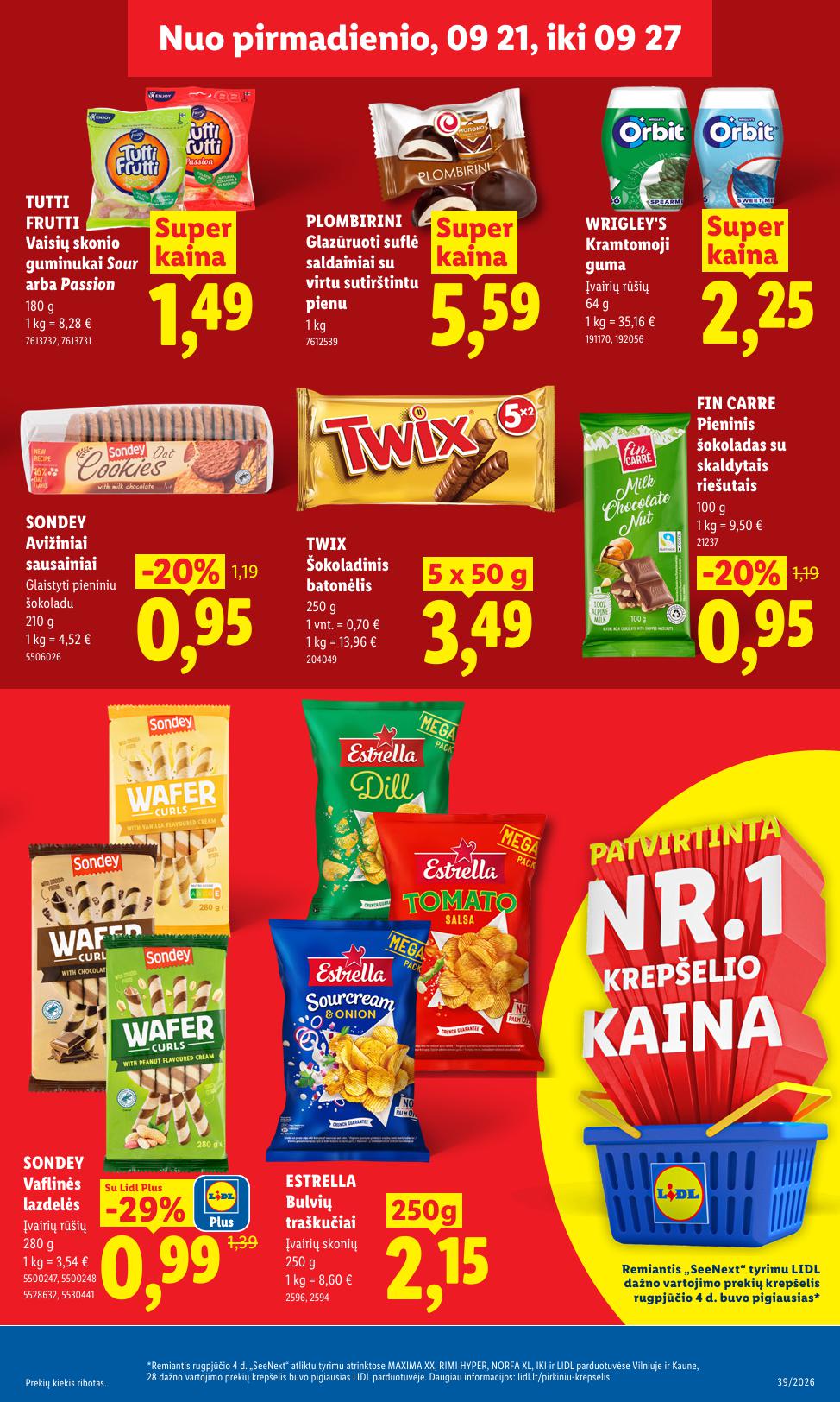 LIDL akcijų ir nuolaidų leidinys 2026.09.21 - 2026.09.27