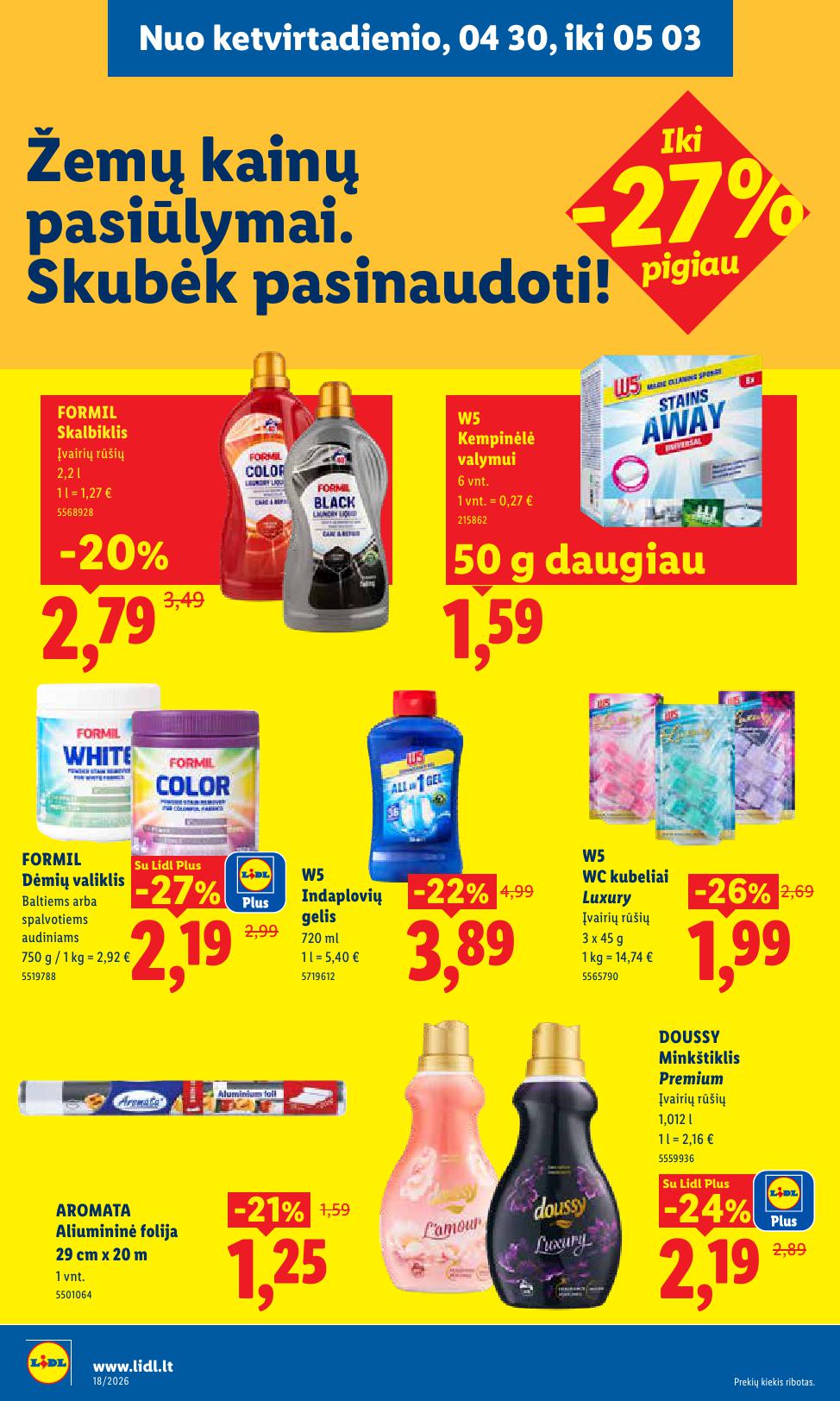 Naujausias LIDL kaininis katalogas 2026.04.27 - 2026.05.03