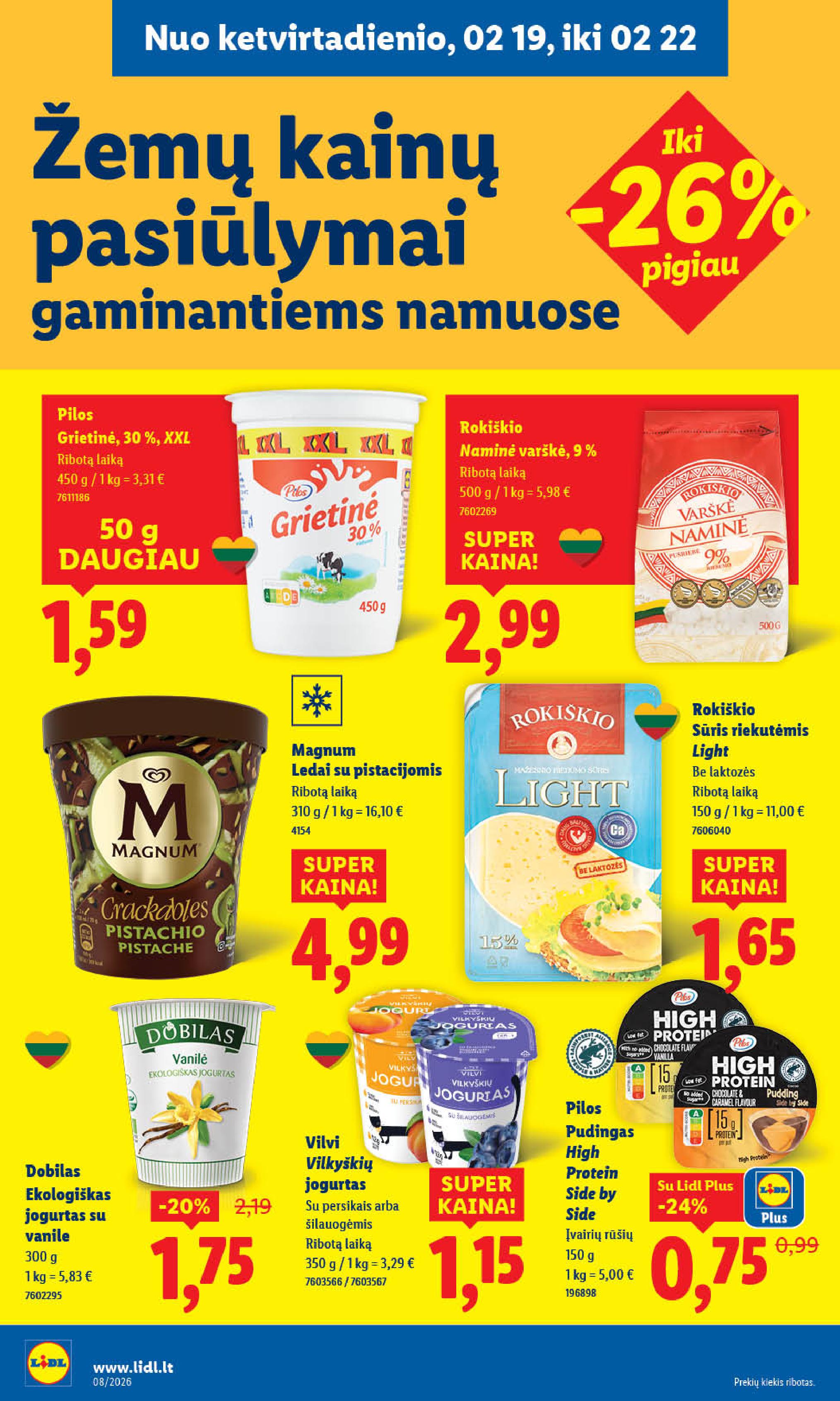 Naujausias LIDL kaininis katalogas 2026.02.16 - 2026.02.22