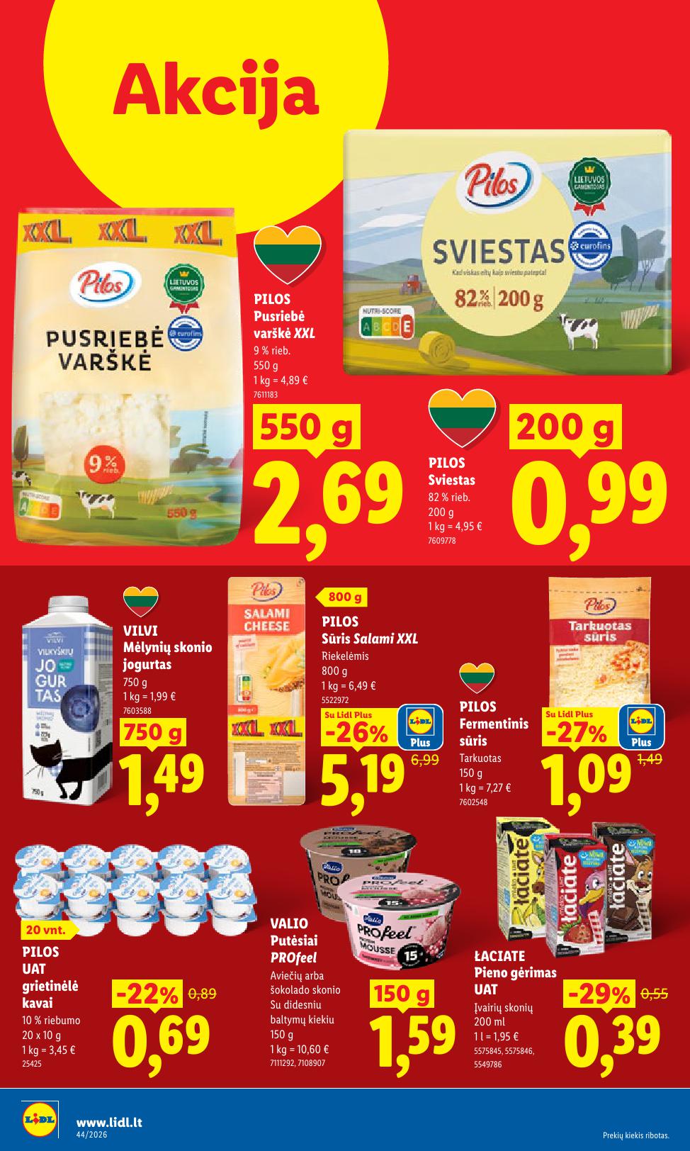 Naujausias LIDL kaininis katalogas 2026.10.26 - 2026.11.01