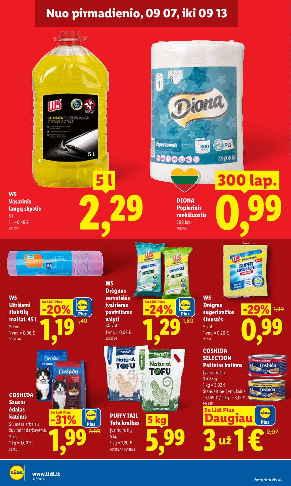 Naujausias LIDL kaininis katalogas 2026.09.07 - 2026.09.13