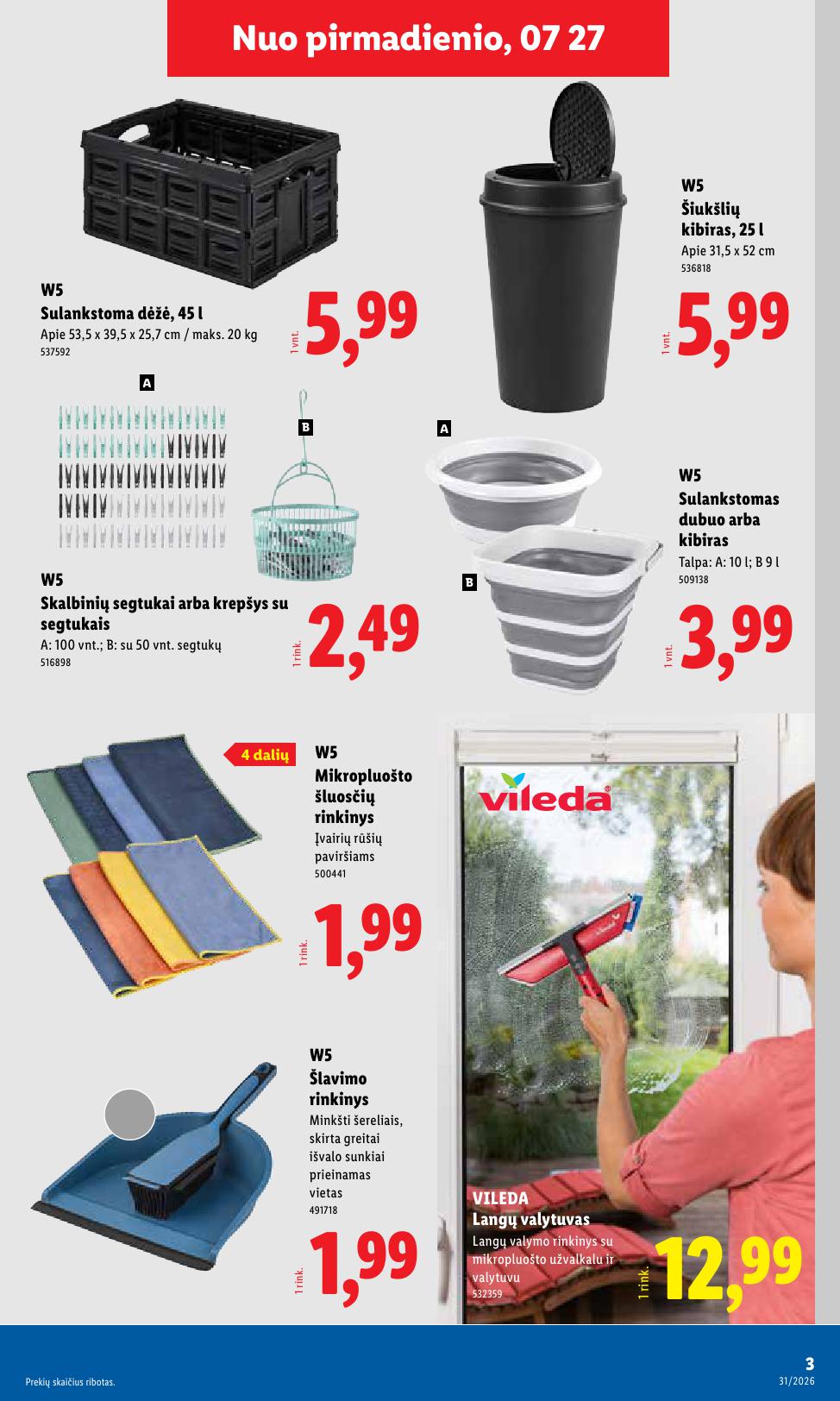 LIDL ne  maisto prekių leidinys 2026.07.27 - 2026.08.02
