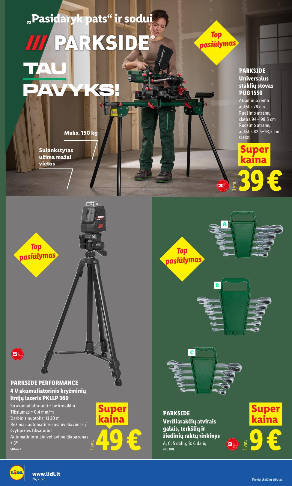 LIDL ne maisto prekių leidinys 2026.06.22 - 2026.06.28