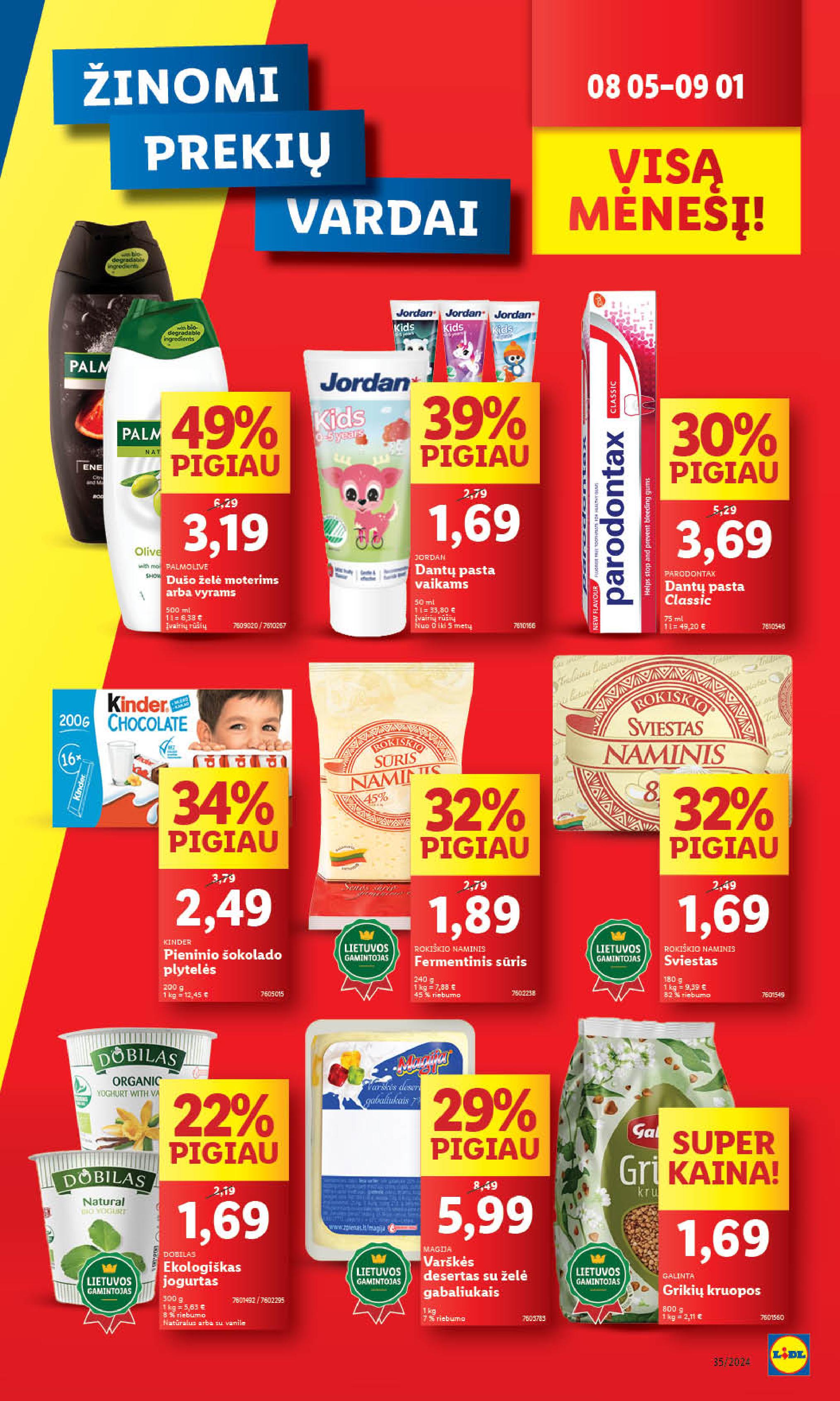 Naujausias LIDL kaininis katalogas 2024.08.26 - 2024.09.01