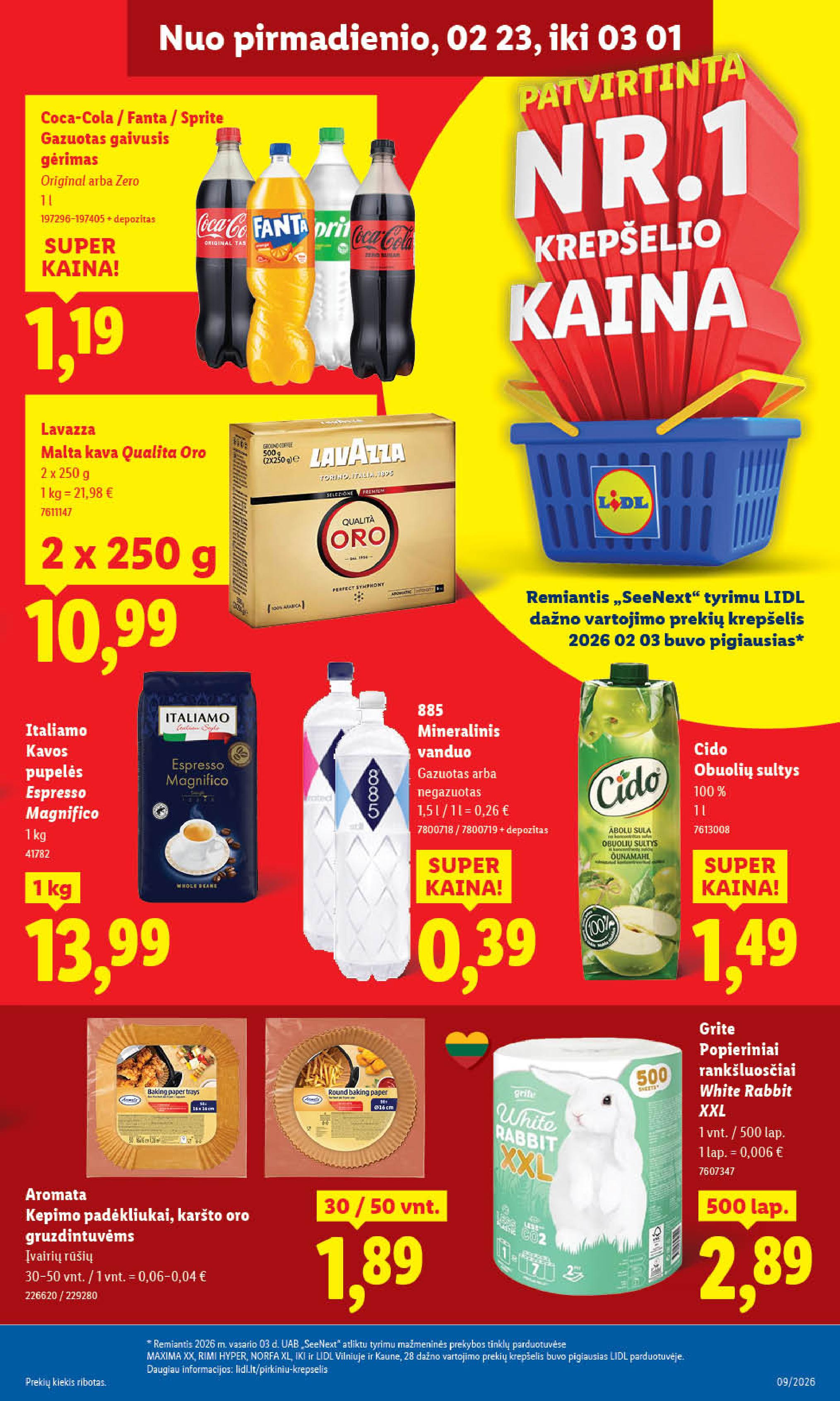 Naujausias LIDL kaininis katalogas 2026.02.23 - 2026.03.01