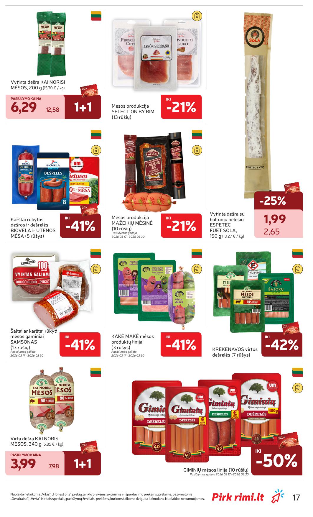 Naujausias RIMI kaininis katalogas 2026.03.17 - 2026.03.23