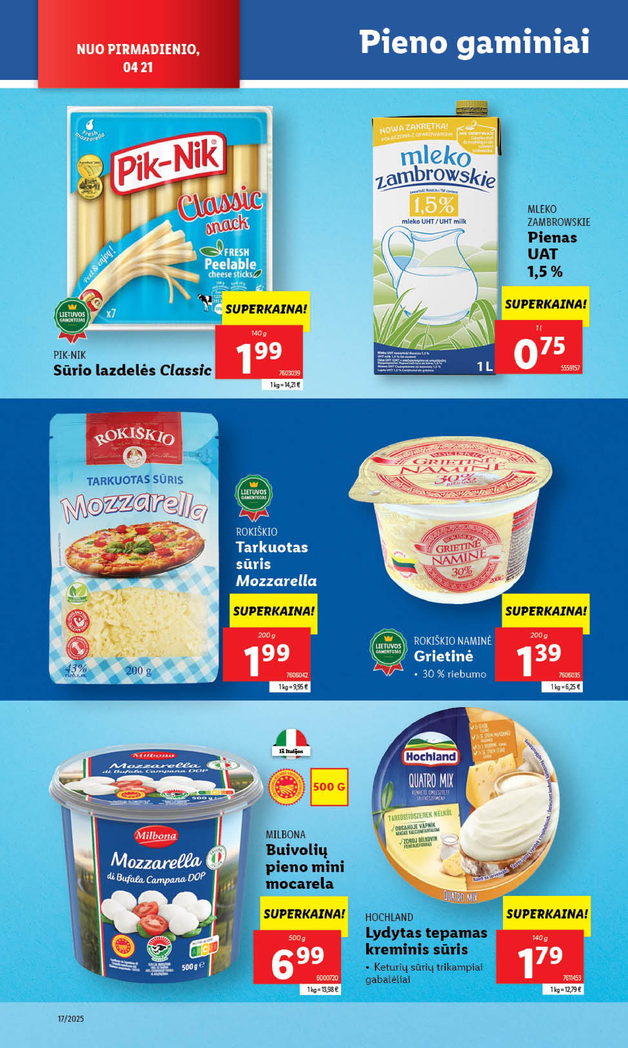 LIDL akcijų ir nuolaidų leidinys 2025.04.21 - 2025.04.27