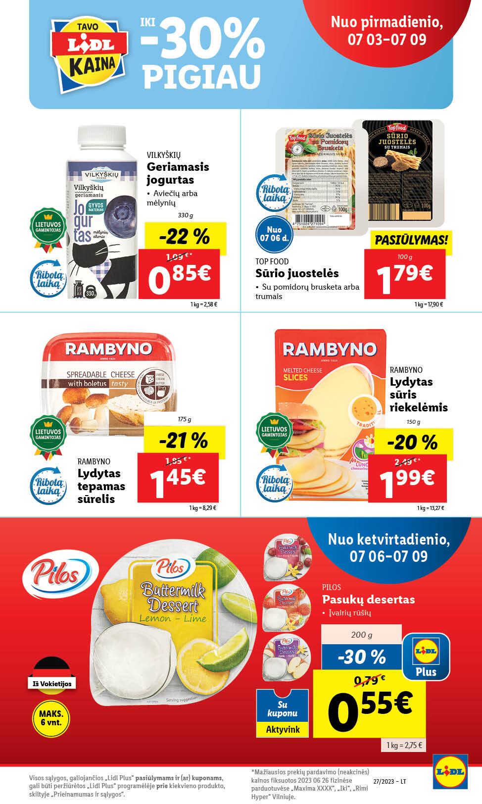 Naujausias LIDL kaininis katalogas 2023.07.03 - 2023.07.09