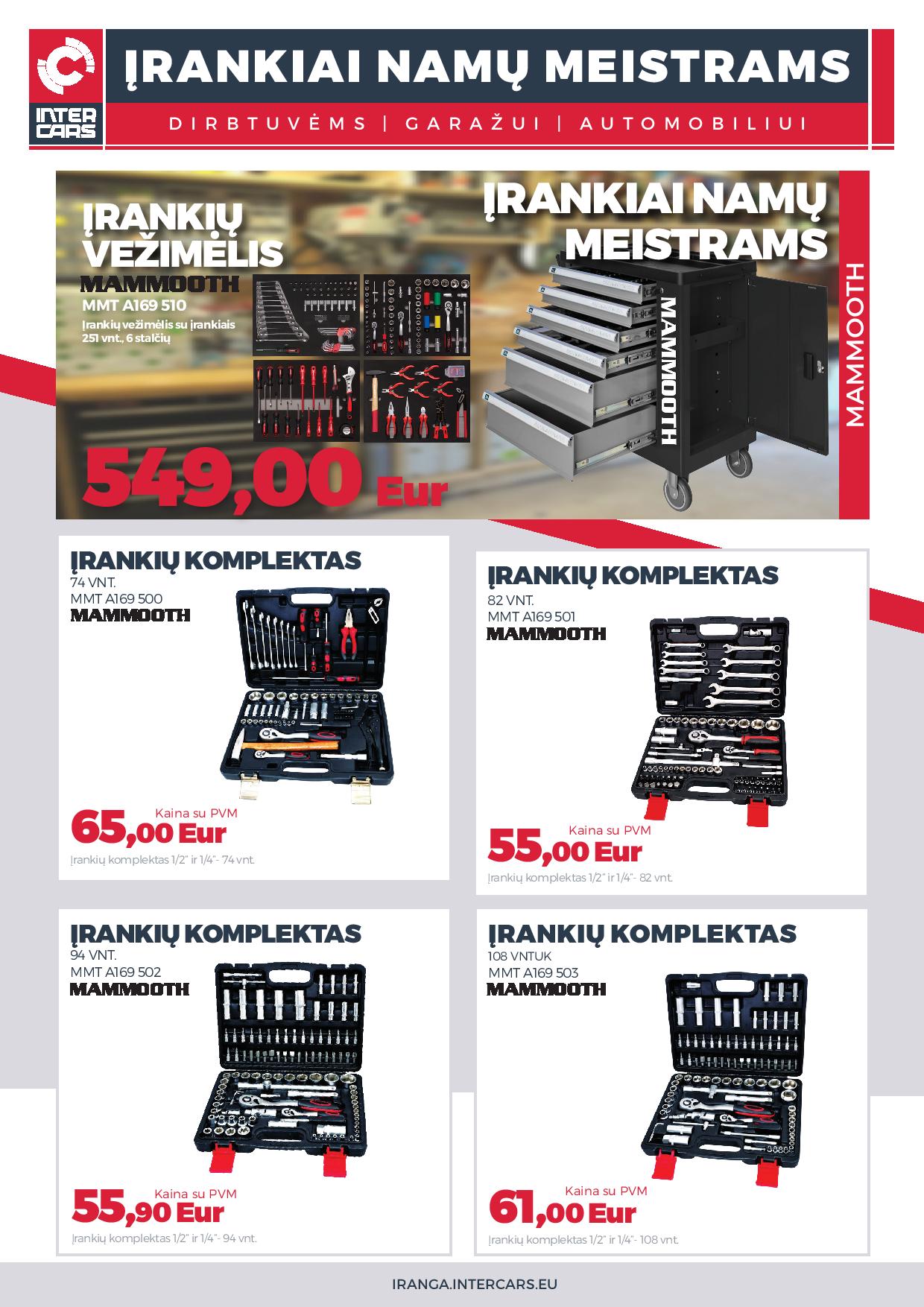 Naujas INTER CARS įrankių asortimento katalogas