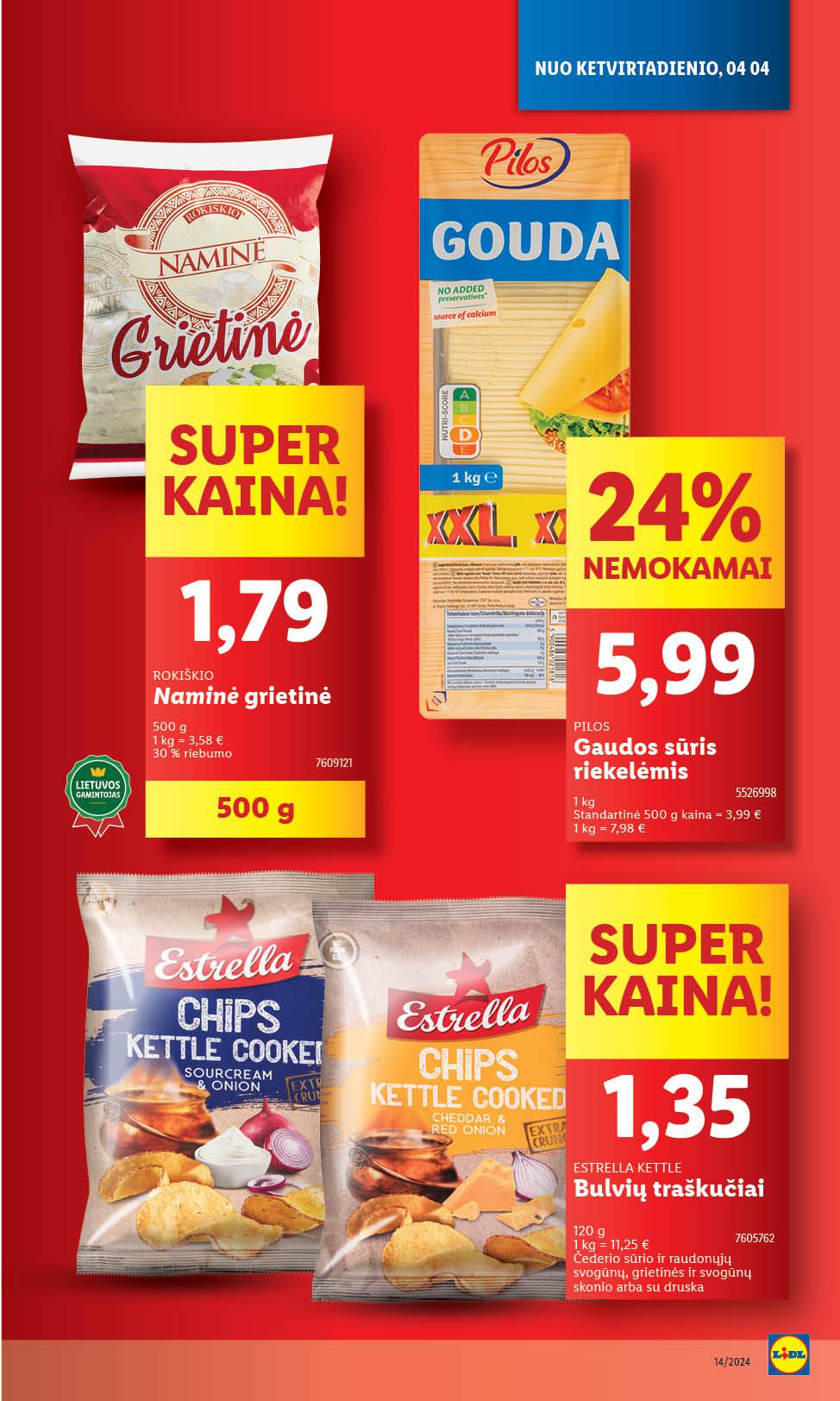 Naujausias LIDL kaininis katalogas 2024.04.01 - 2024.04.07