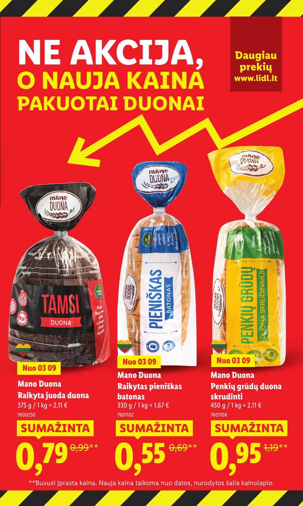 LIDL katalogas "Didysis kainų mažinimas"