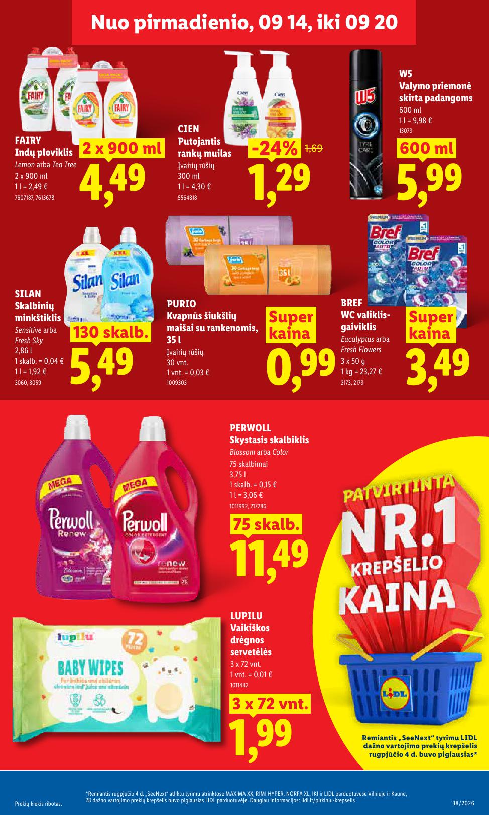 Naujausias LIDL kaininis katalogas 2026.09.14 - 2026.09.20