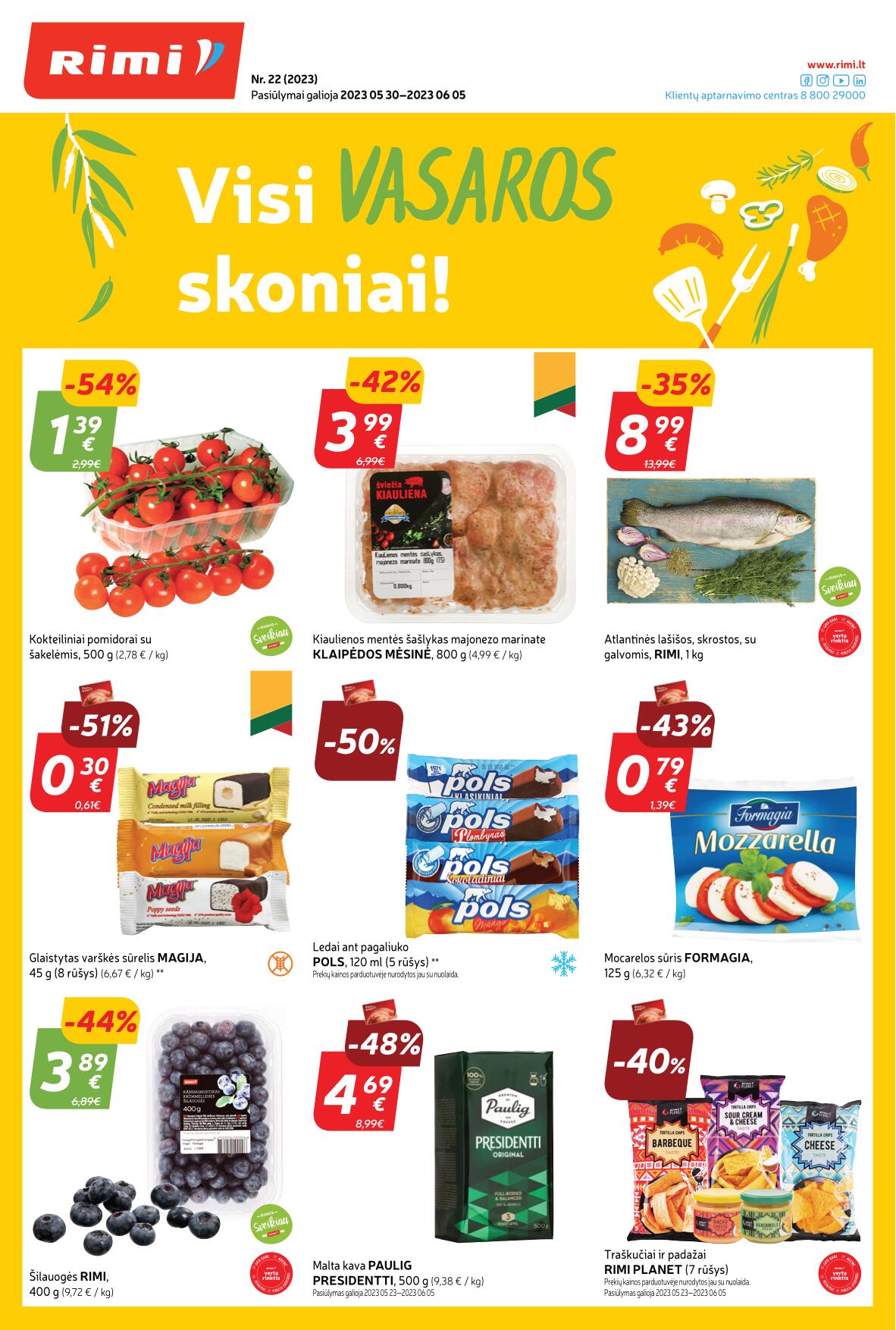 Naujausias RIMI kaininis katalogas 2023.05.30 - 2023.06.05