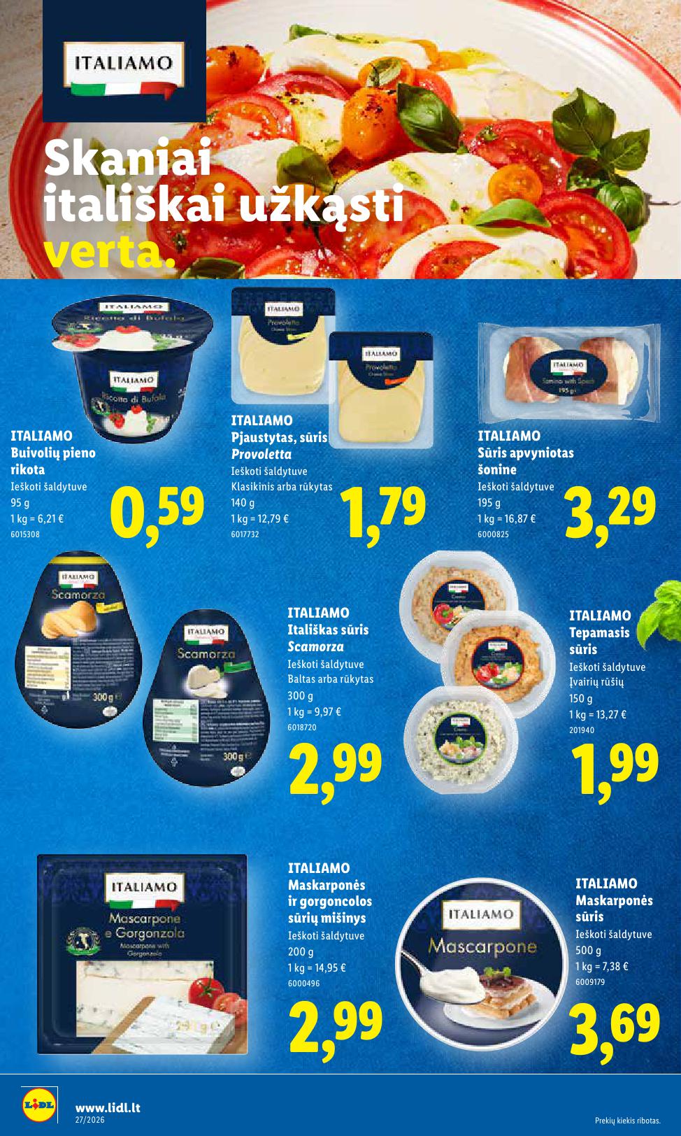 Naujausias LIDL kaininis katalogas 2026.06.29 - 2026.07.05