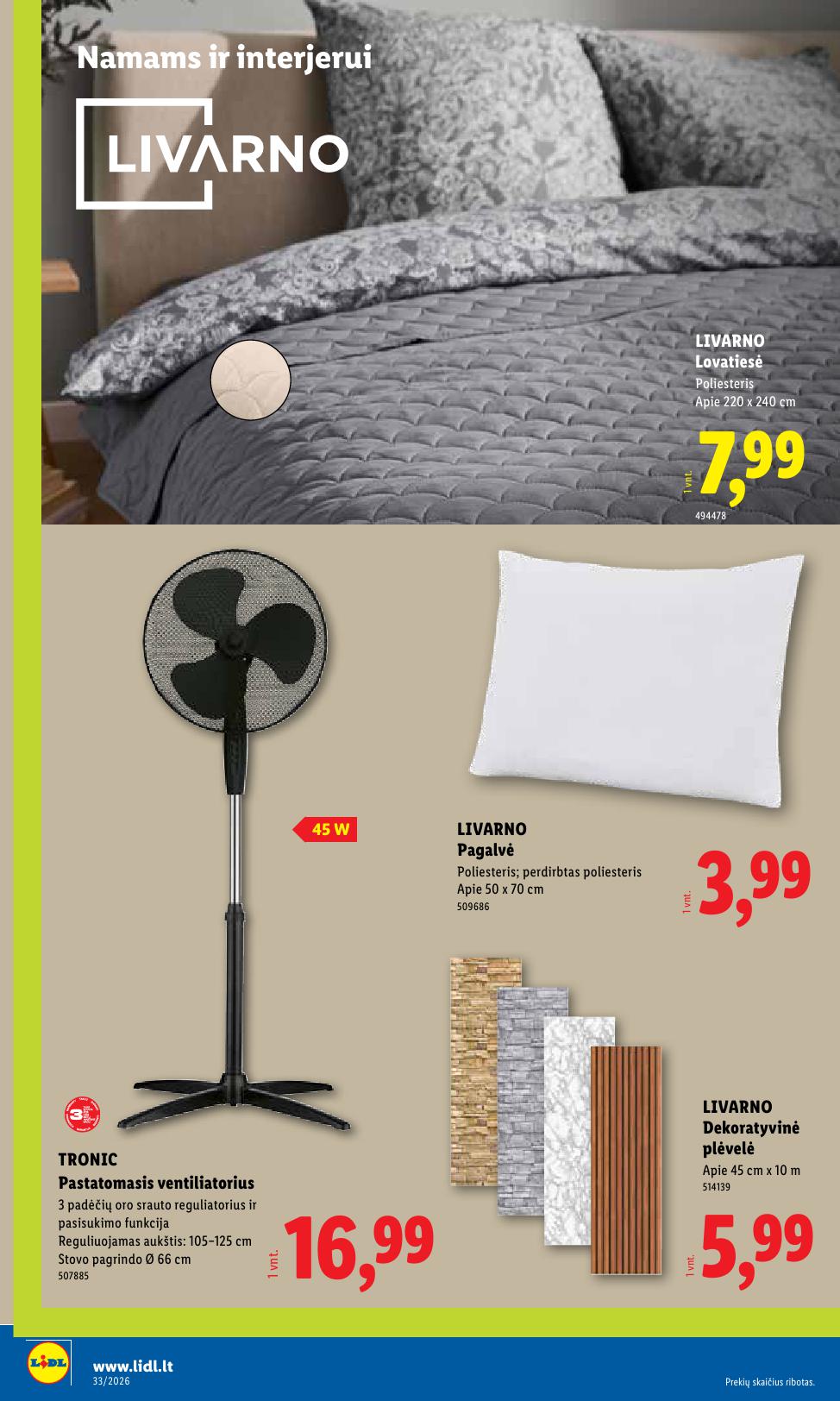 LIDL ne  maisto prekių leidinys 2026.08.10 - 2026.08.16