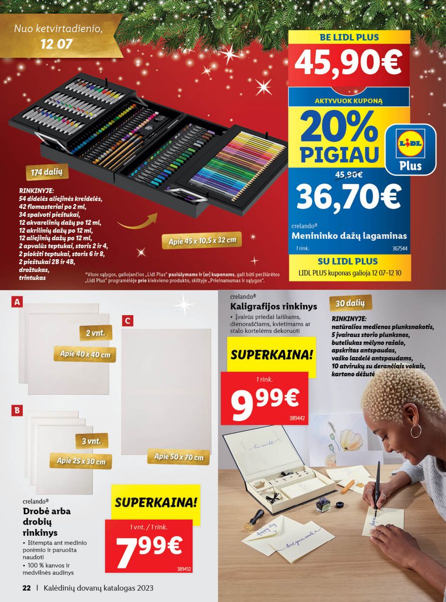 LIDL Kalėdinių dovanų katalogas "Sukurkime Kalėdų stebuklą"