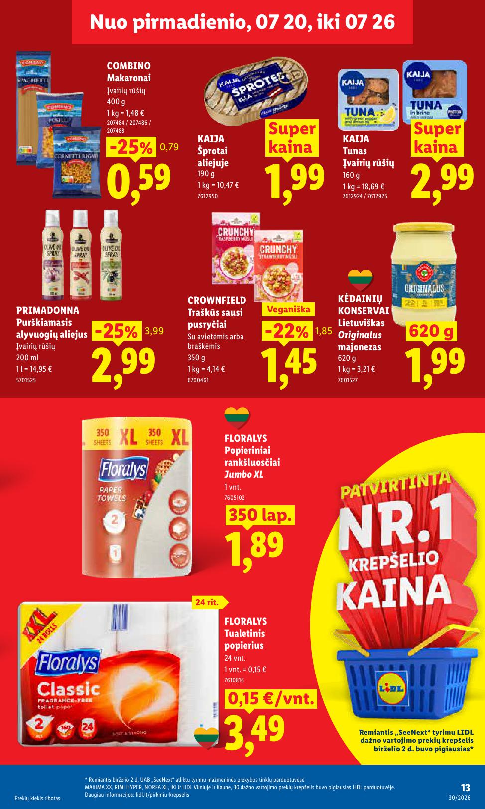 Naujausias LIDL kaininis katalogas 2026.07.20 - 2026.07.26