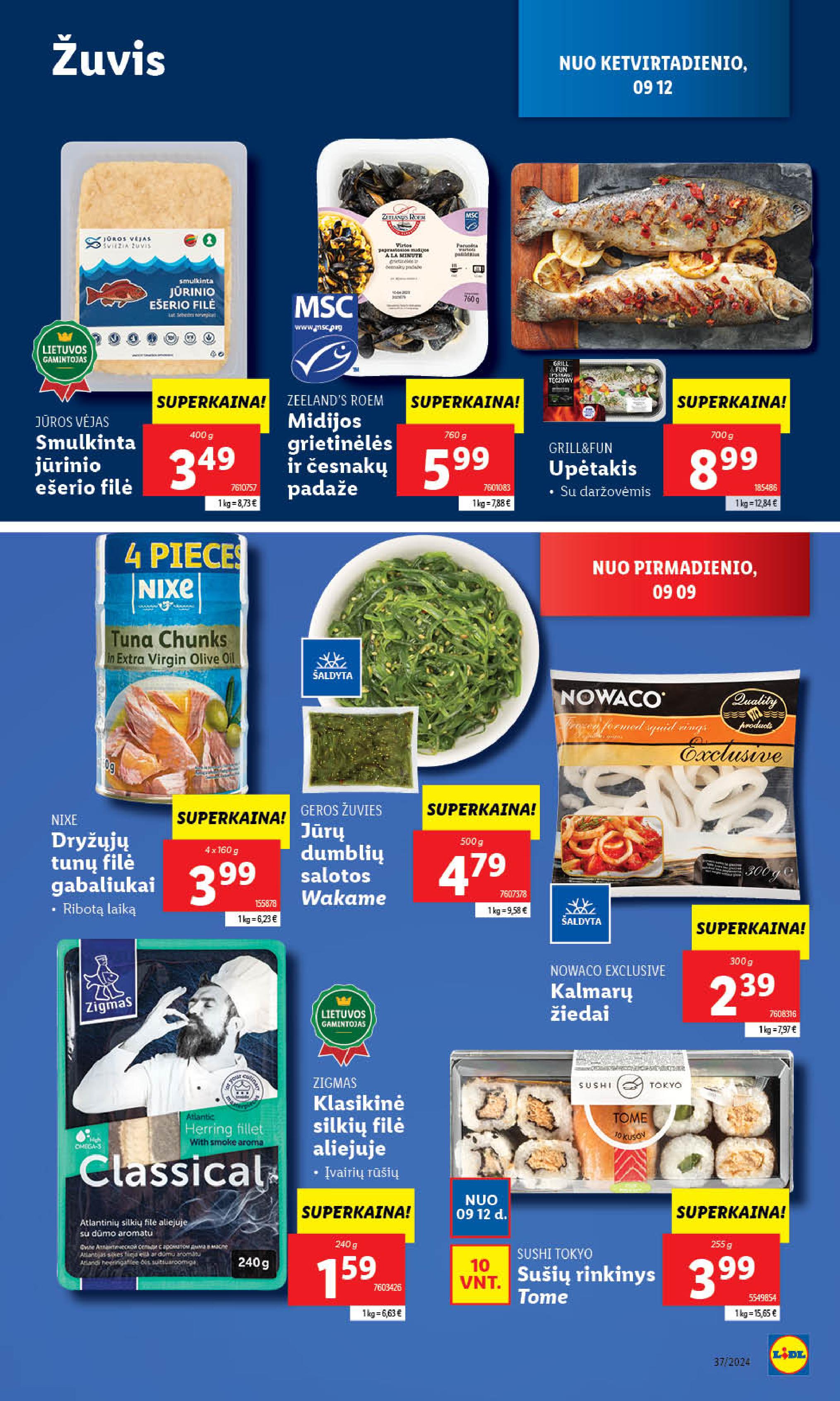 Naujausias LIDL kaininis katalogas 2024.09.09 - 2024.09.15