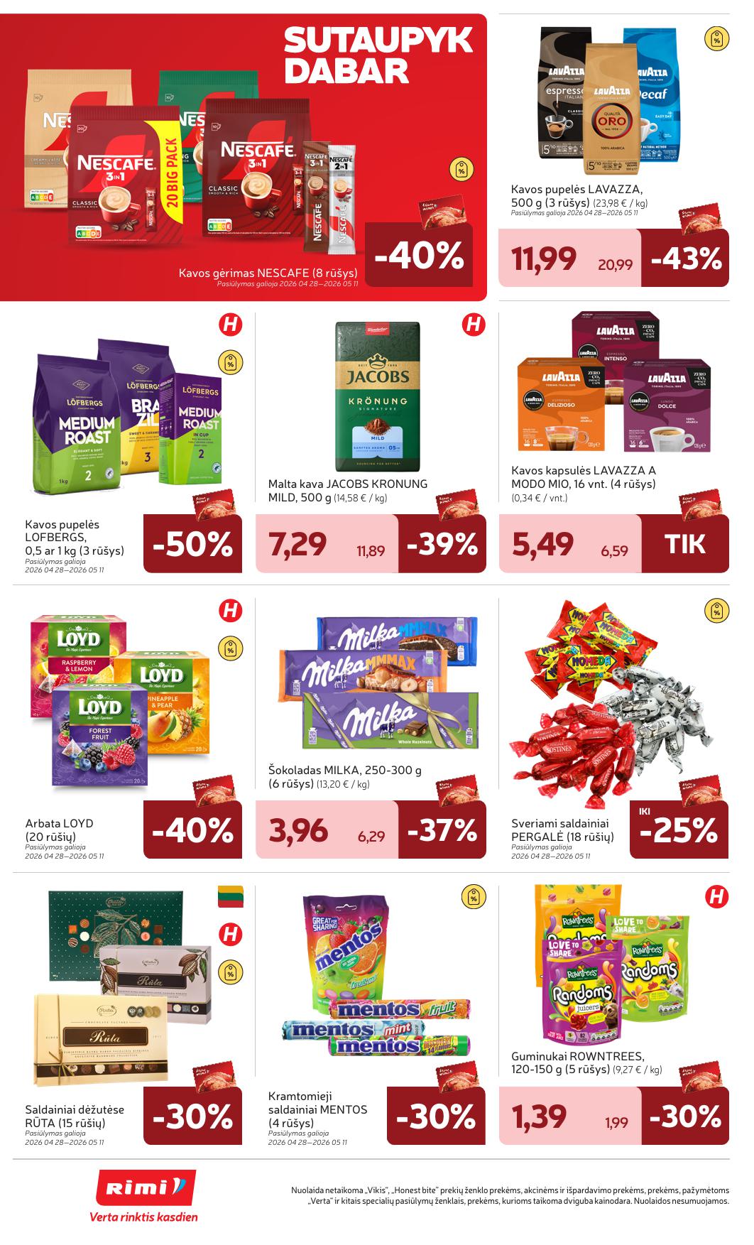 Naujausias RIMI kaininis katalogas 2026.04.28 - 2026.05.04