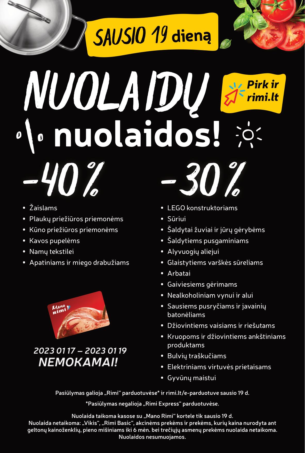 Naujausias RIMI kaininis katalogas 2023.01.17 - 2023.01.23