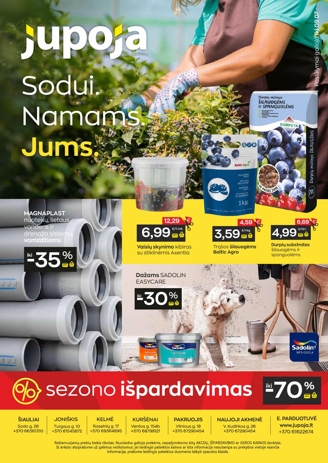 Naujas JUPOJA akcijų ir nuolaidų leidinys galioja iki 2026.09.07