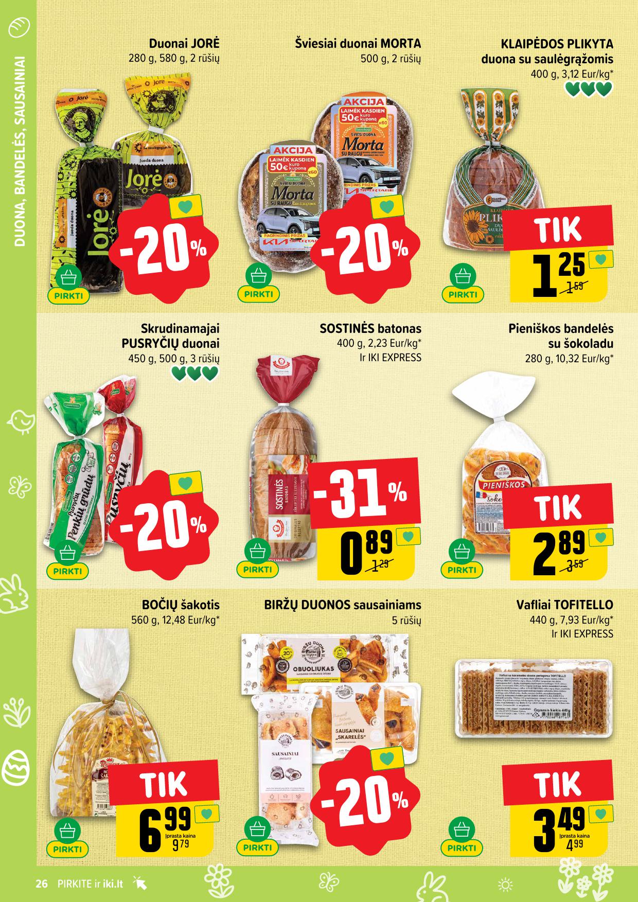Naujausias IKI kaininis katalogas 2026.03.16 - 2026.03.22