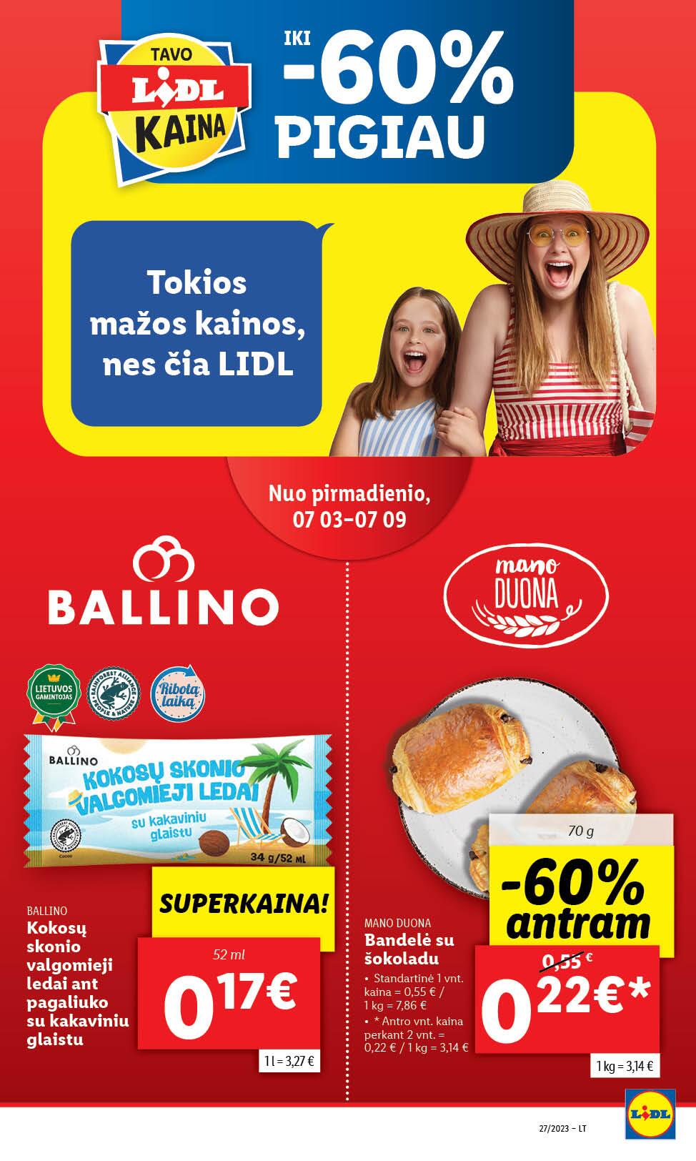 Naujausias LIDL kaininis katalogas 2023.07.03 - 2023.07.09