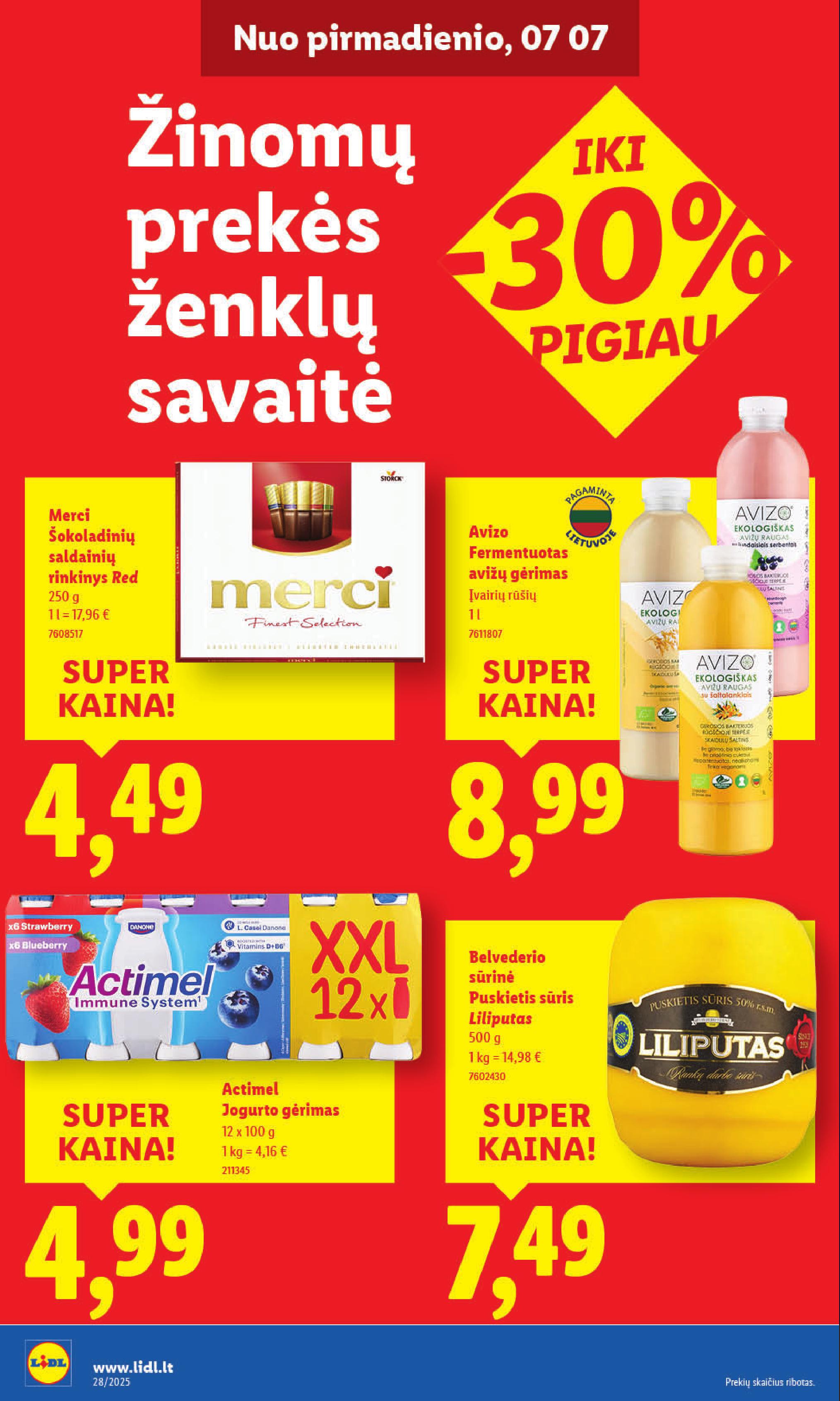 Naujausias LIDL kaininis katalogas 2025.07.07 - 2025.07.13