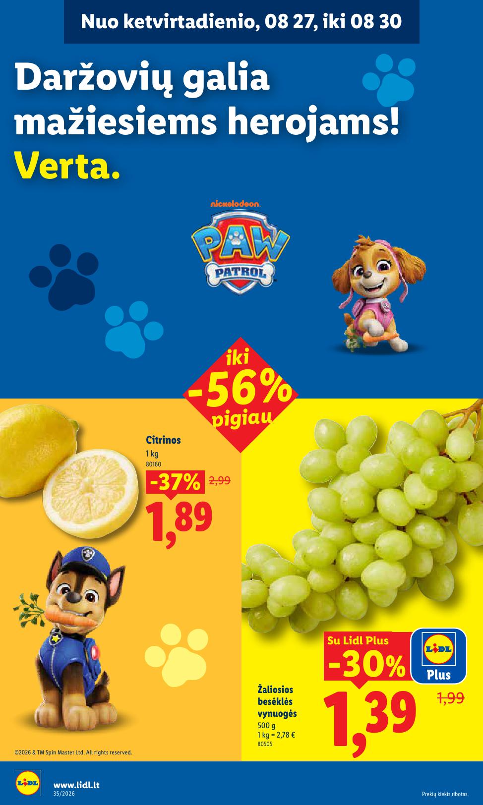 Naujausias LIDL kaininis katalogas 2026.08.24 - 2026.08.30