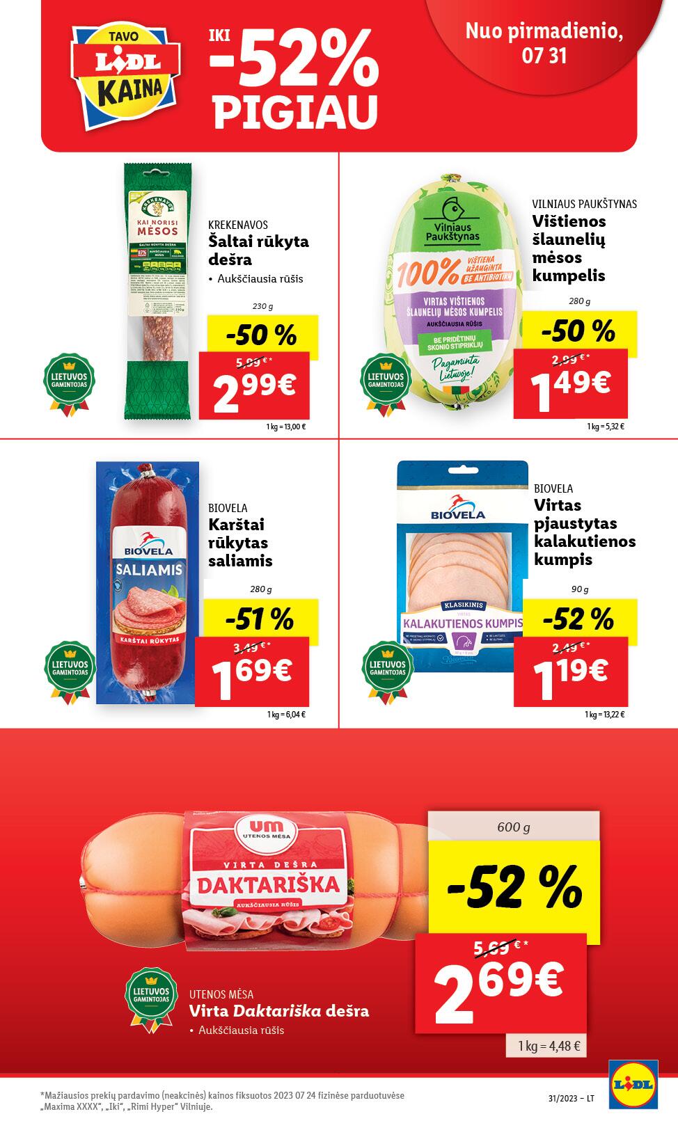 Naujausias LIDL kaininis katalogas 2023.07.31 - 2023.08.06