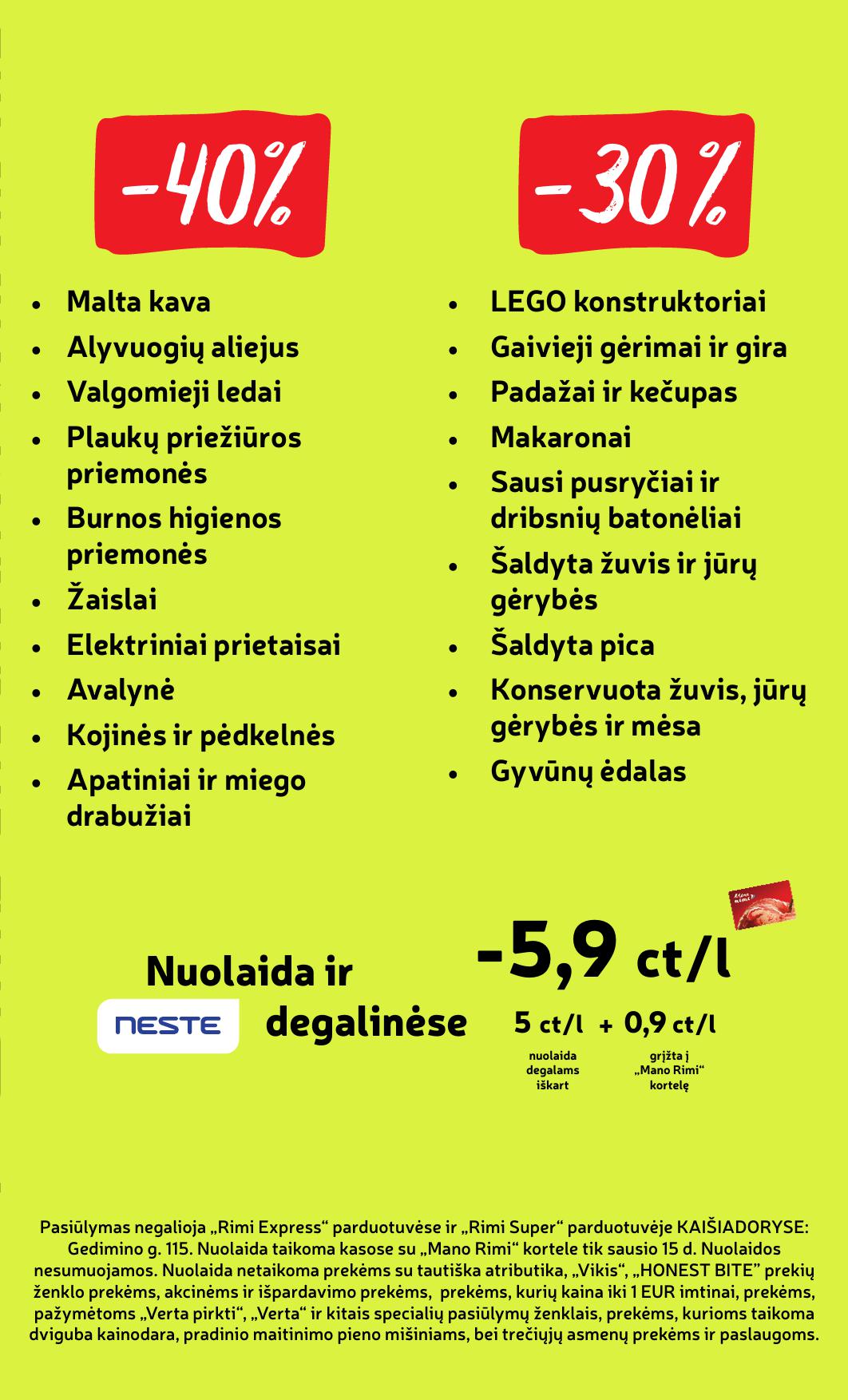 Naujausias RIMI kaininis katalogas 2026.01.13 - 2026.01.19