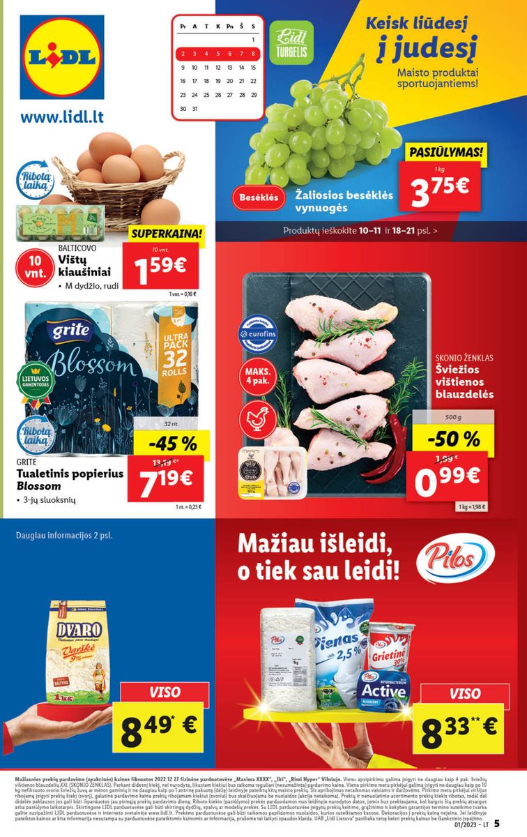 Naujausias LIDL kaininis katalogas 2023.01.02 - 2023.01.08