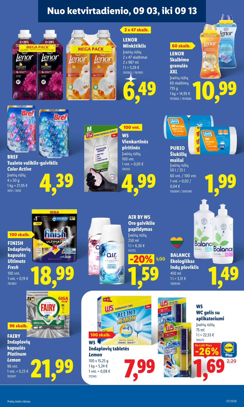 Naujausias LIDL kaininis katalogas 2026.09.07 - 2026.09.13