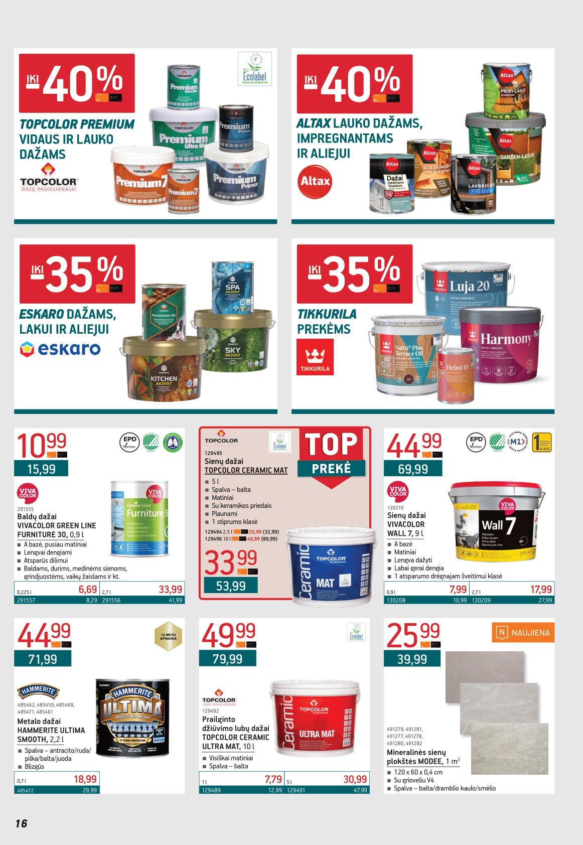 ERMITAŽAS akcijų ir nuolaidų leidinys 2026.04.01 - 2026.05.03