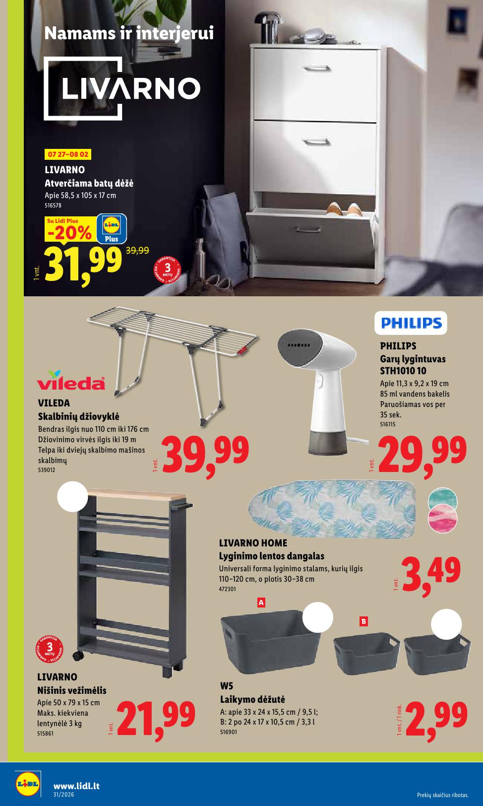 LIDL ne  maisto prekių leidinys 2026.07.27 - 2026.08.02