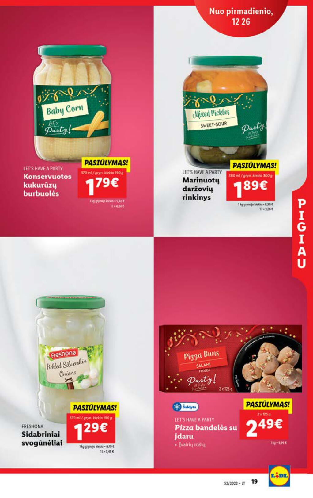 Naujausias LIDL kaininis katalogas 2022.12.26 - 2023.01.01