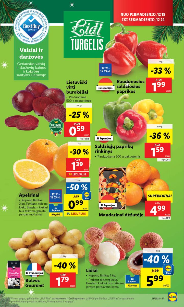 Naujausias LIDL kaininis katalogas 2023.12.18 - 2023.12.24
