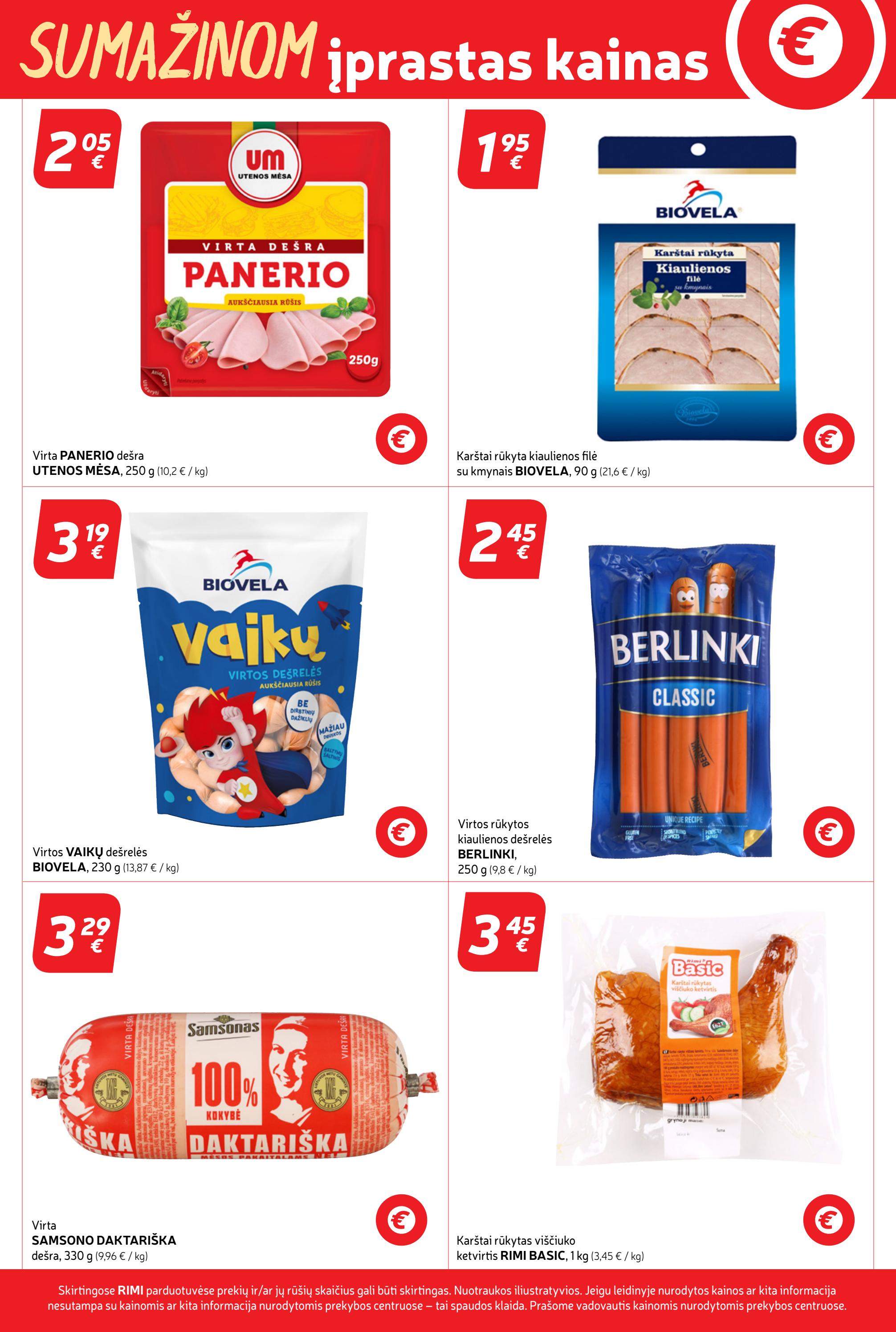 RIMI sumažintų kainų katalogas "Gera kaina kasdien"