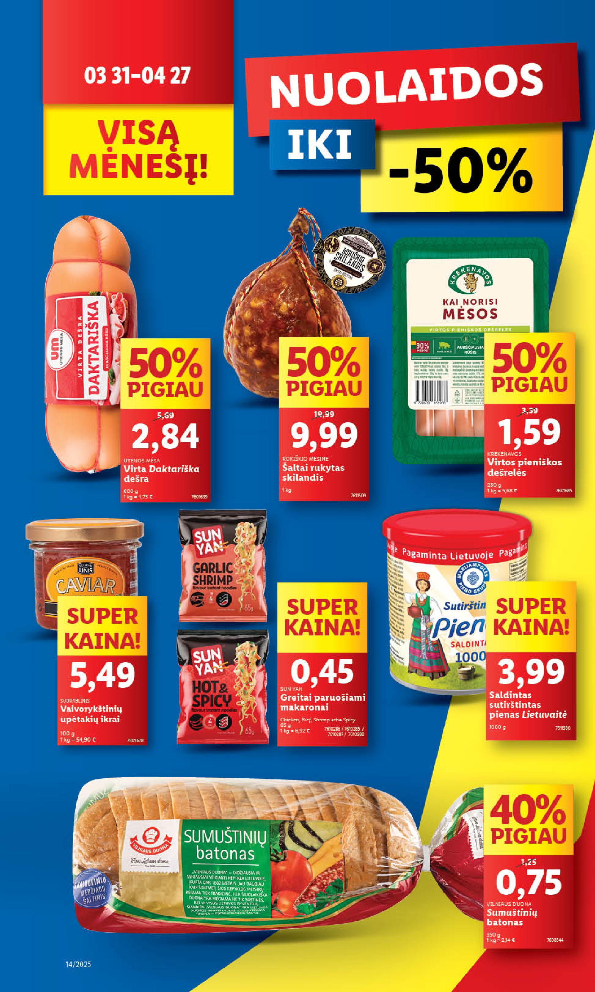 Naujausias LIDL kaininis katalogas 2025.03.31 - 2025.04.06