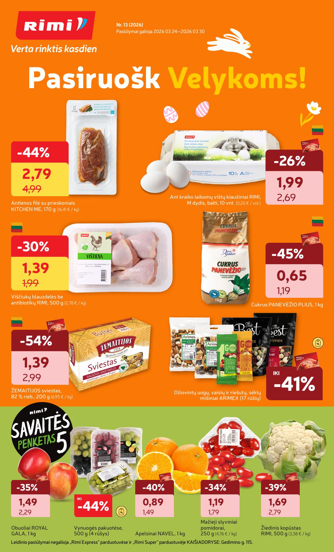 Naujausias RIMI kaininis katalogas 2026.03.24 - 2026.03.30