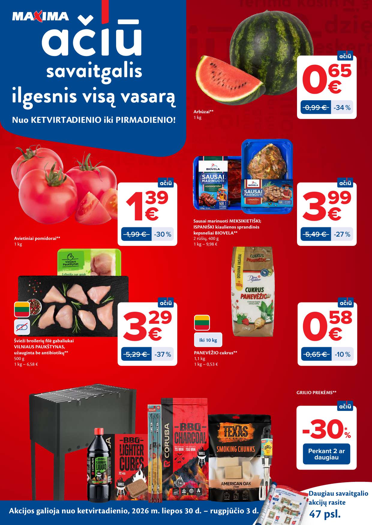 Naujausias MAXIMA kaininis katalogas 2026.07.28 - 2026.08.03