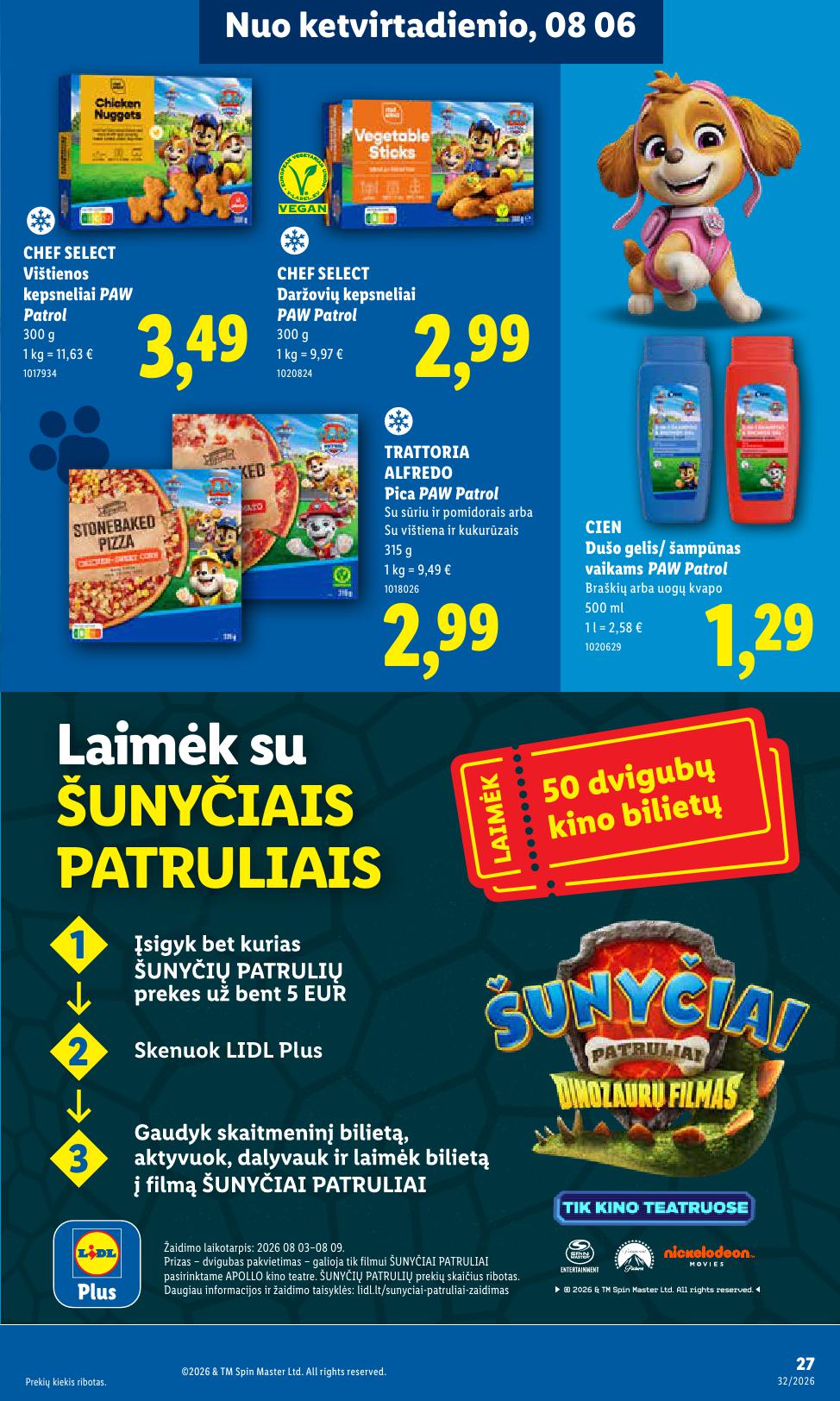 Naujausias LIDL kaininis katalogas 2026.08.03 - 2026.08.09