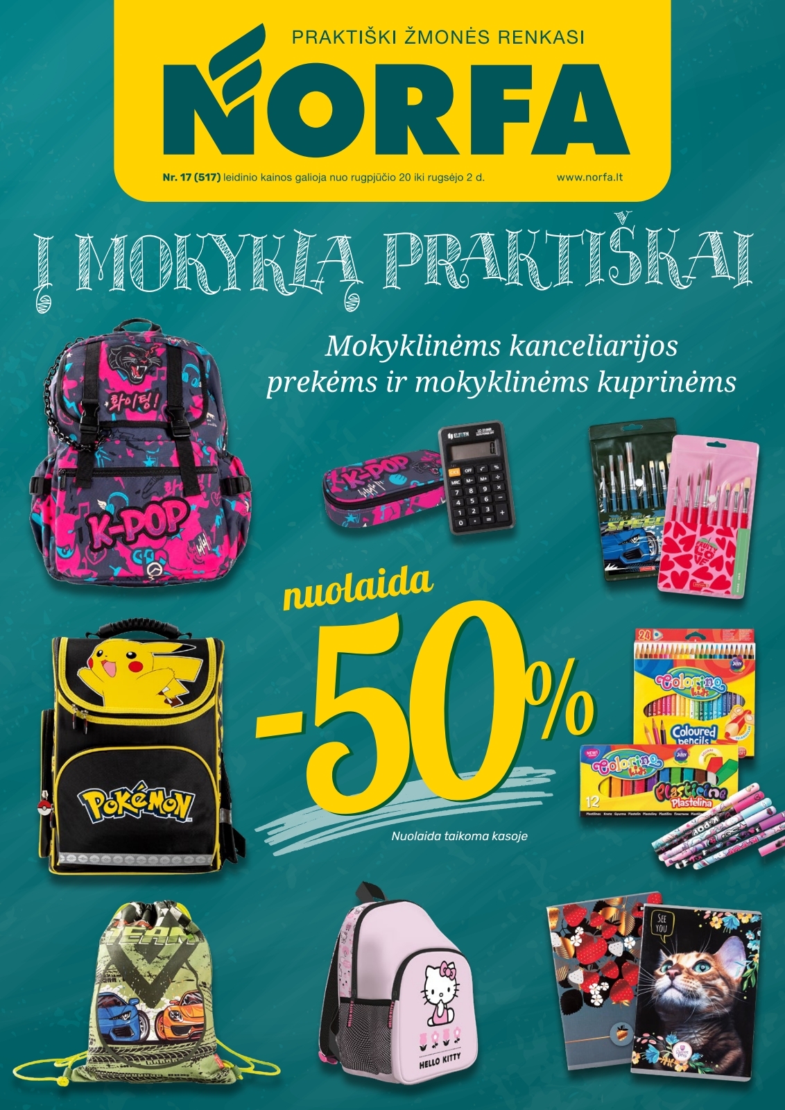 Naujausias NORFA kaininis katalogas 2026.08.20 - 2026.09.02