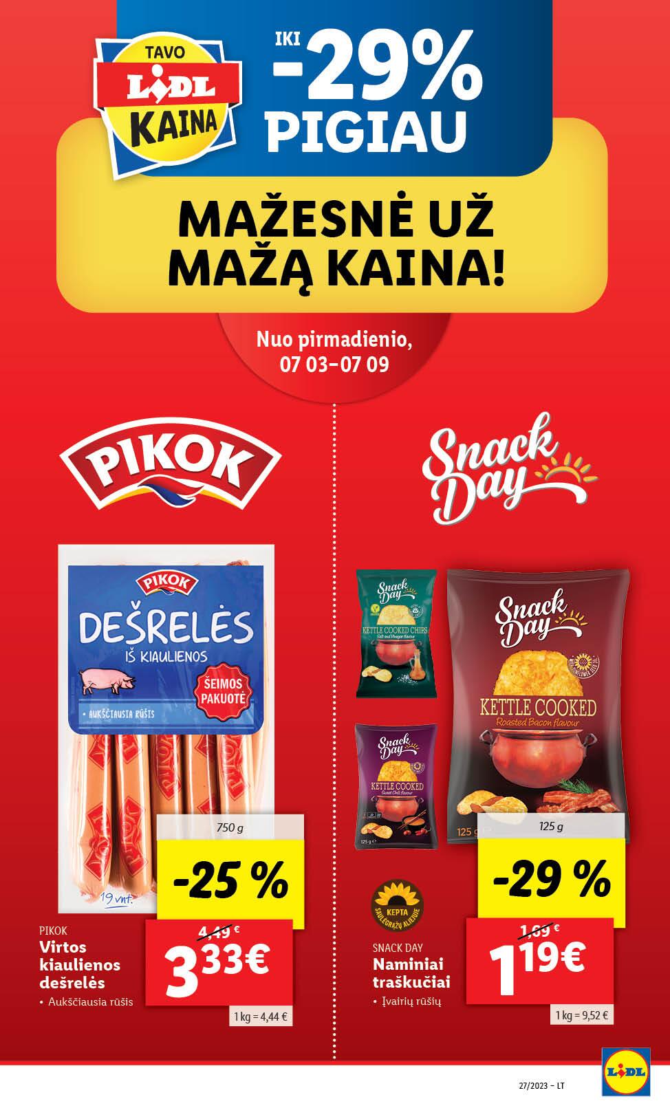 Naujausias LIDL kaininis katalogas 2023.07.03 - 2023.07.09