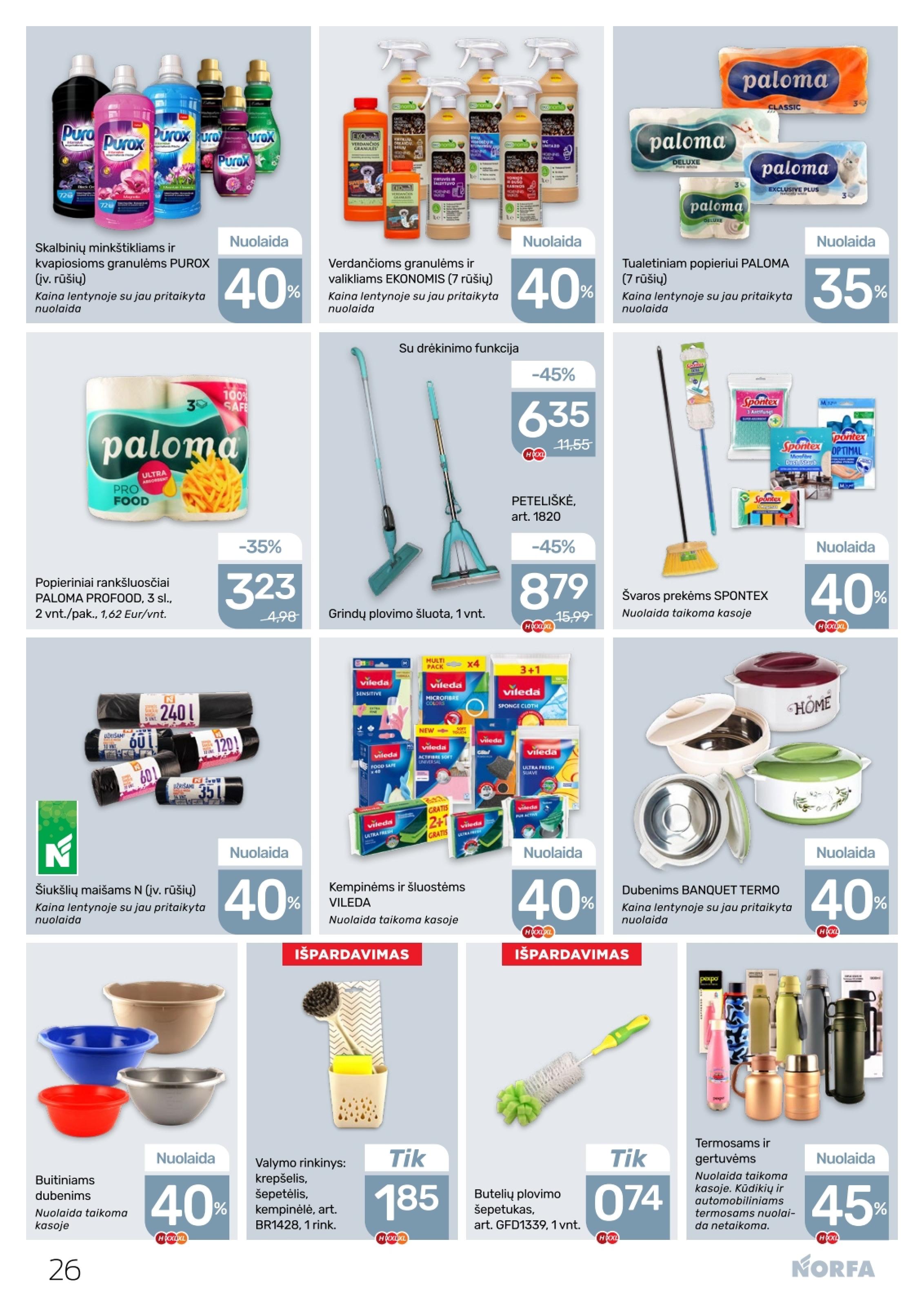 Naujausias NORFA kaininis katalogas 2026.04.30 - 2026.05.13