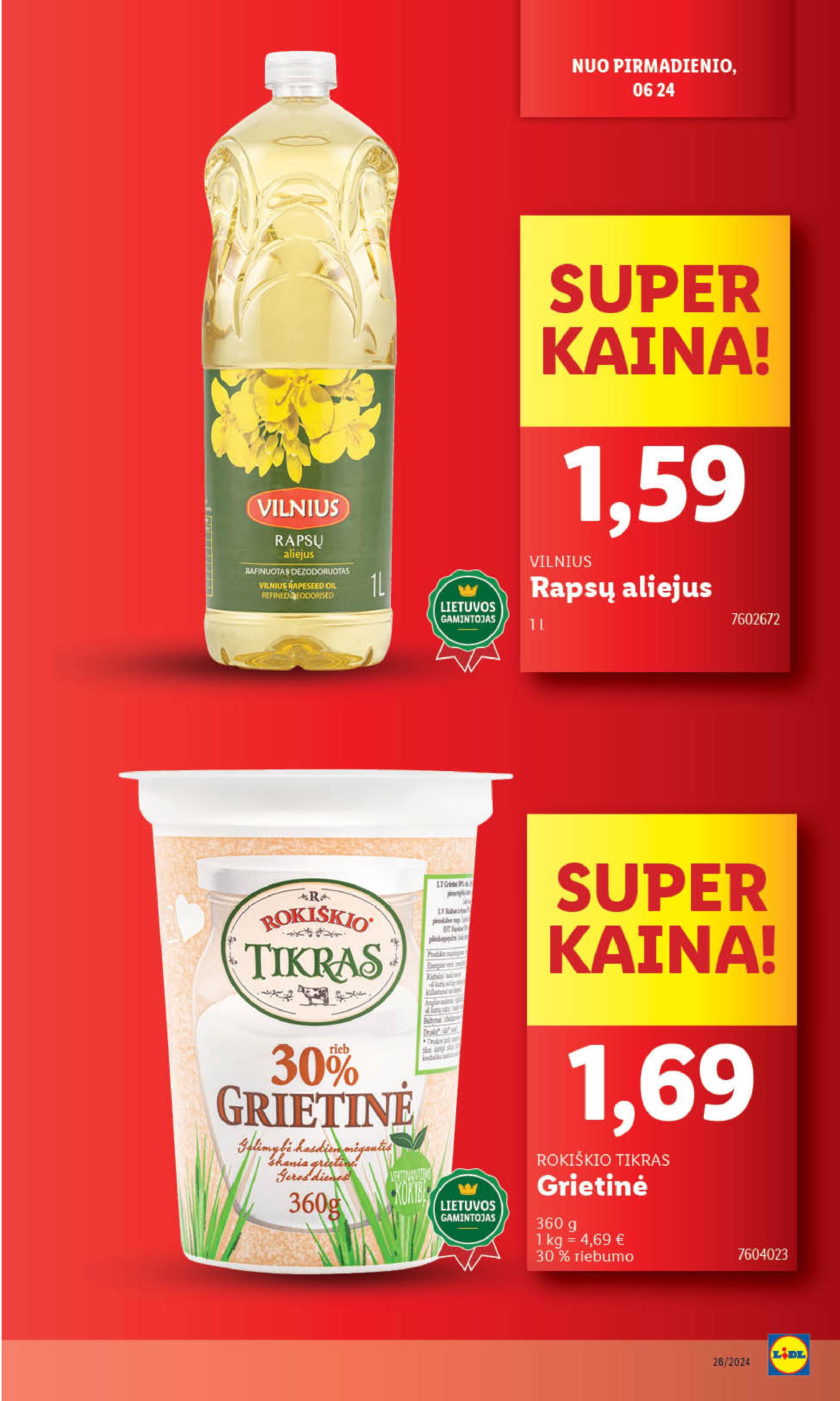 Naujausias LIDL kaininis katalogas 2024.06.24 - 2024.06.30