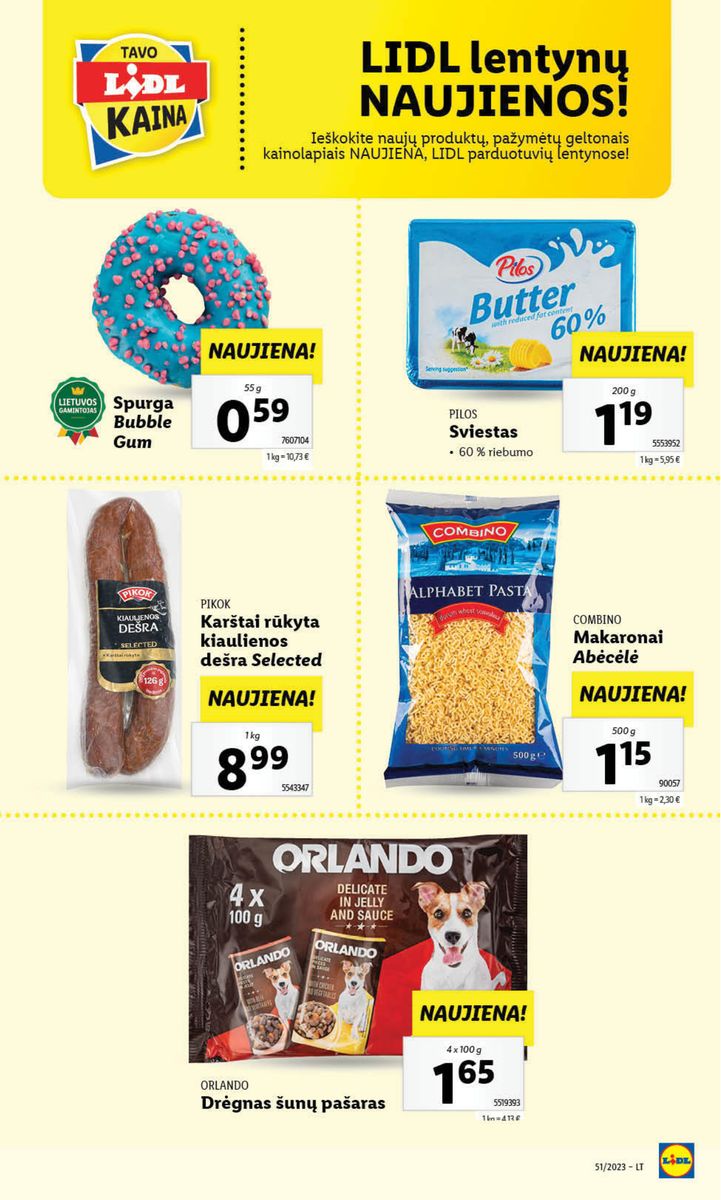 Naujausias LIDL kaininis katalogas 2023.12.18 - 2023.12.24