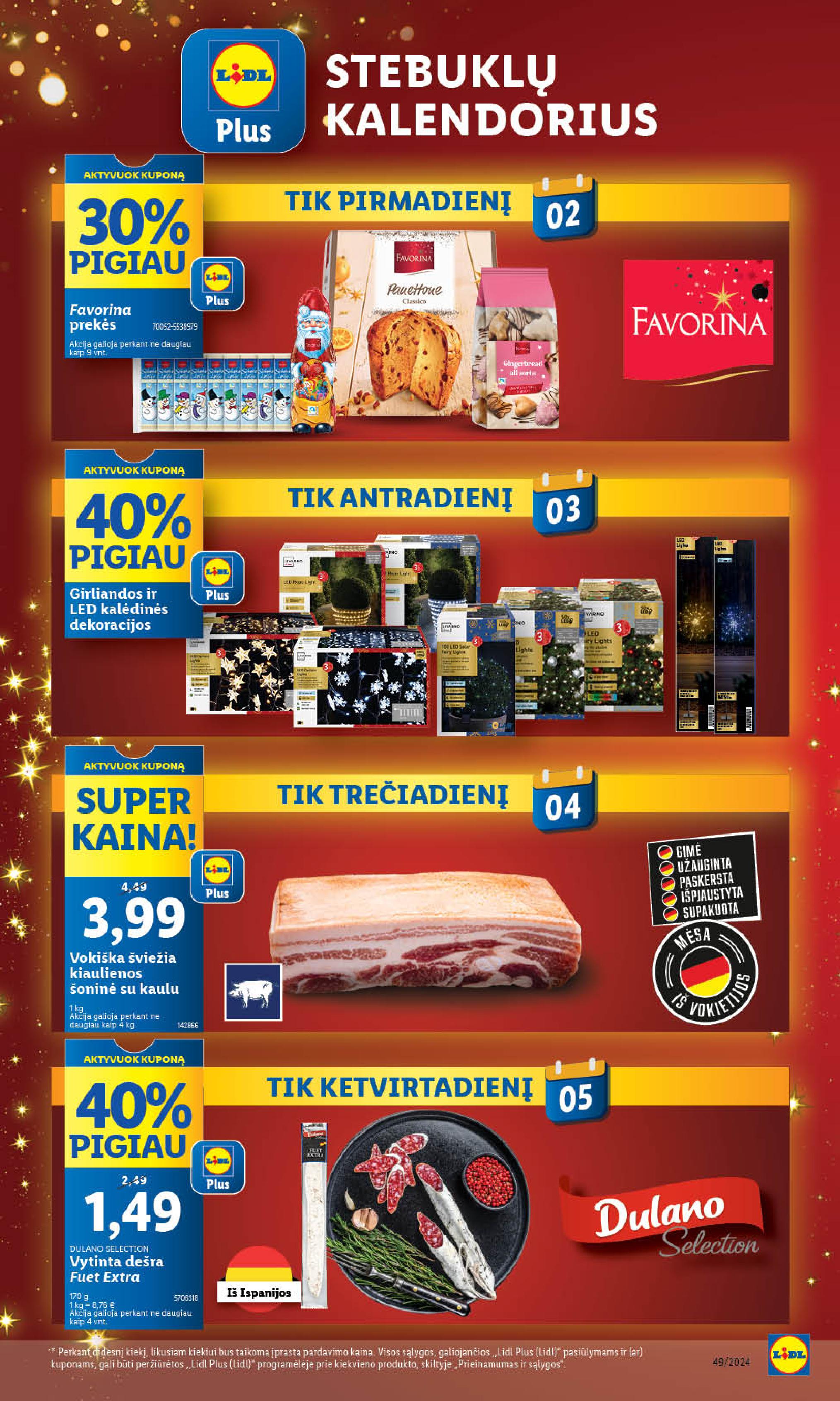 Naujausias LIDL kaininis katalogas 2024.12.02 - 2024.12.08