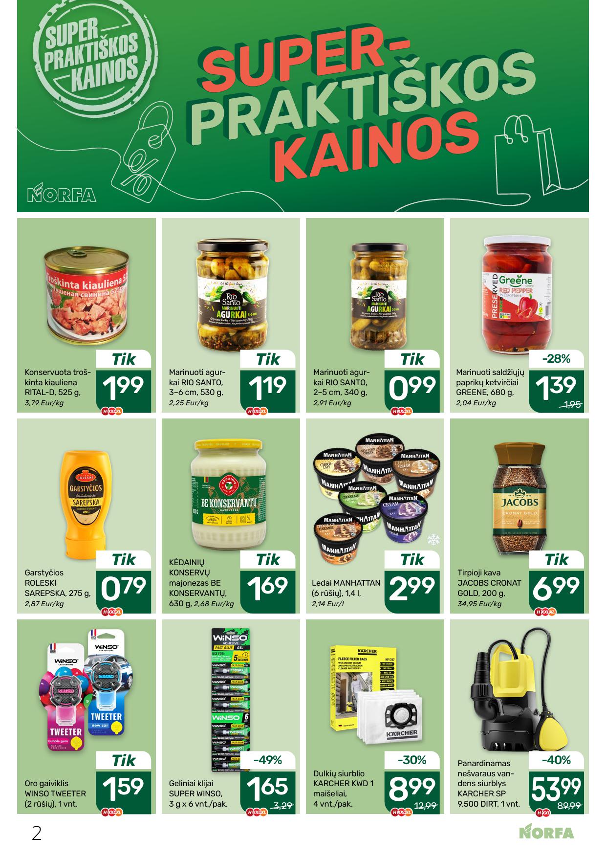 Naujausias NORFA kaininis katalogas 2026.10.01 - 2026.10.14